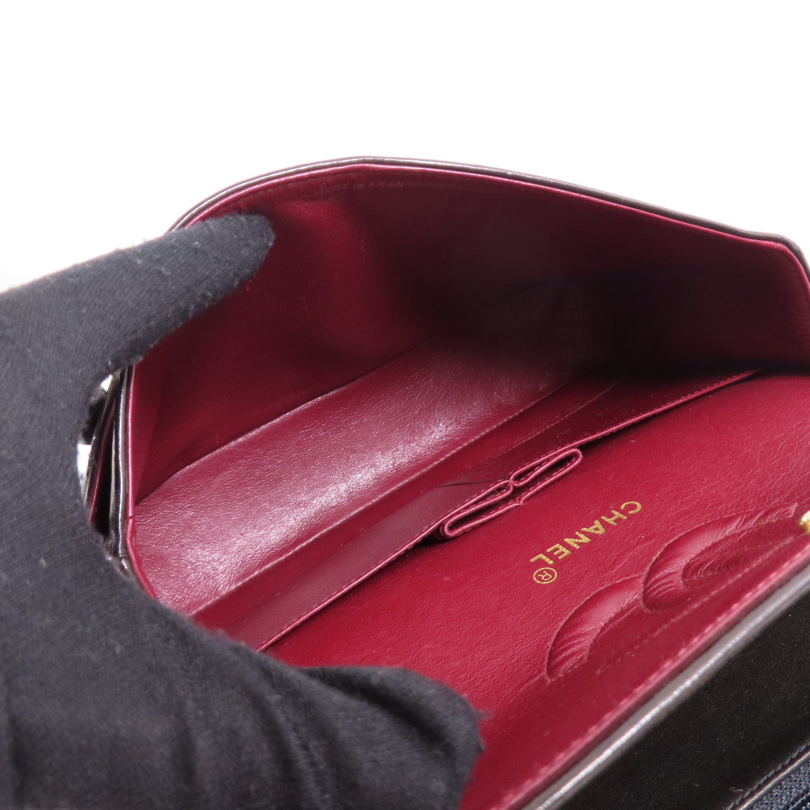 CHANEL 羊皮皮革Classic 25金扣鏈帶肩背袋