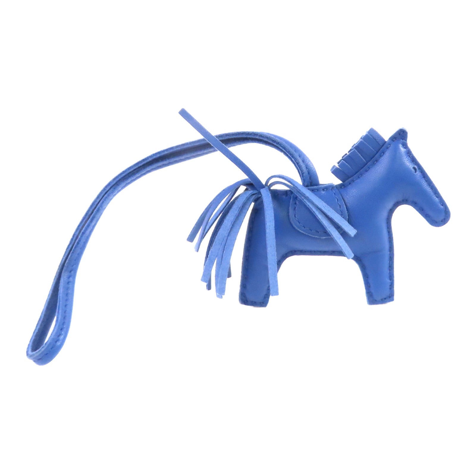 HERMES Swift皮革Rodeo PM Charm掛飾掛Blue Royal皇家藍色