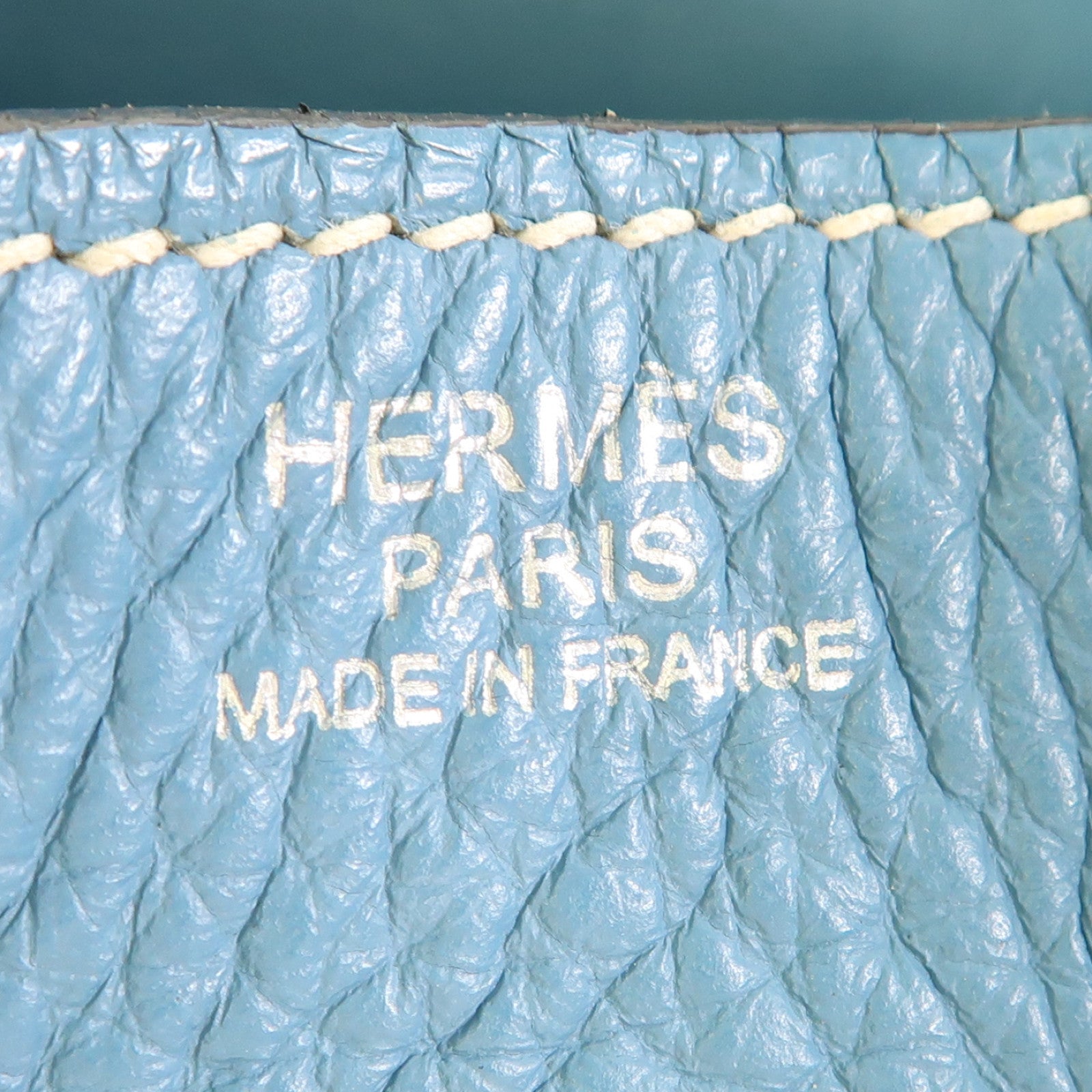 HERMES Clemence皮革Lindy 30銀扣手挽肩背兩用袋Bleu Jean