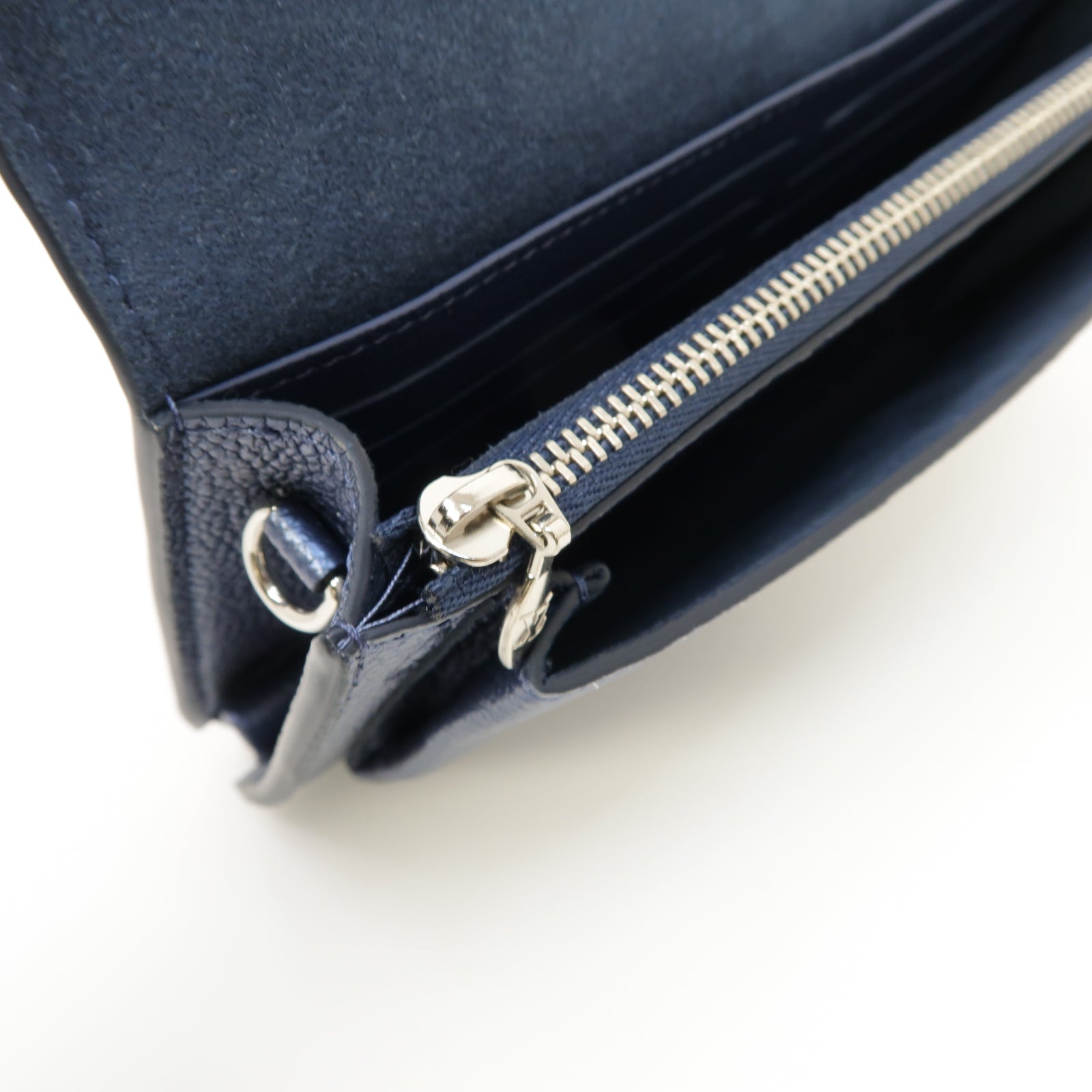 LOUIS VUITTON 【激減優惠】Monogram Empreinte Vavin Shoulder Bag銀扣肩背袋藍色