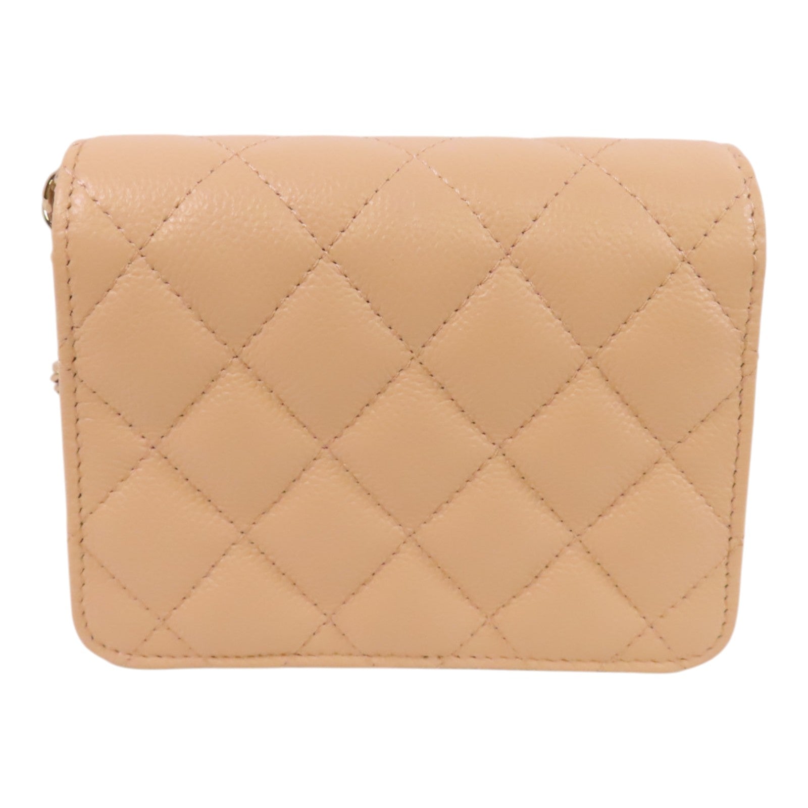 CHANEL 牛皮皮革Mini Flap Bag金扣鏈帶肩背袋