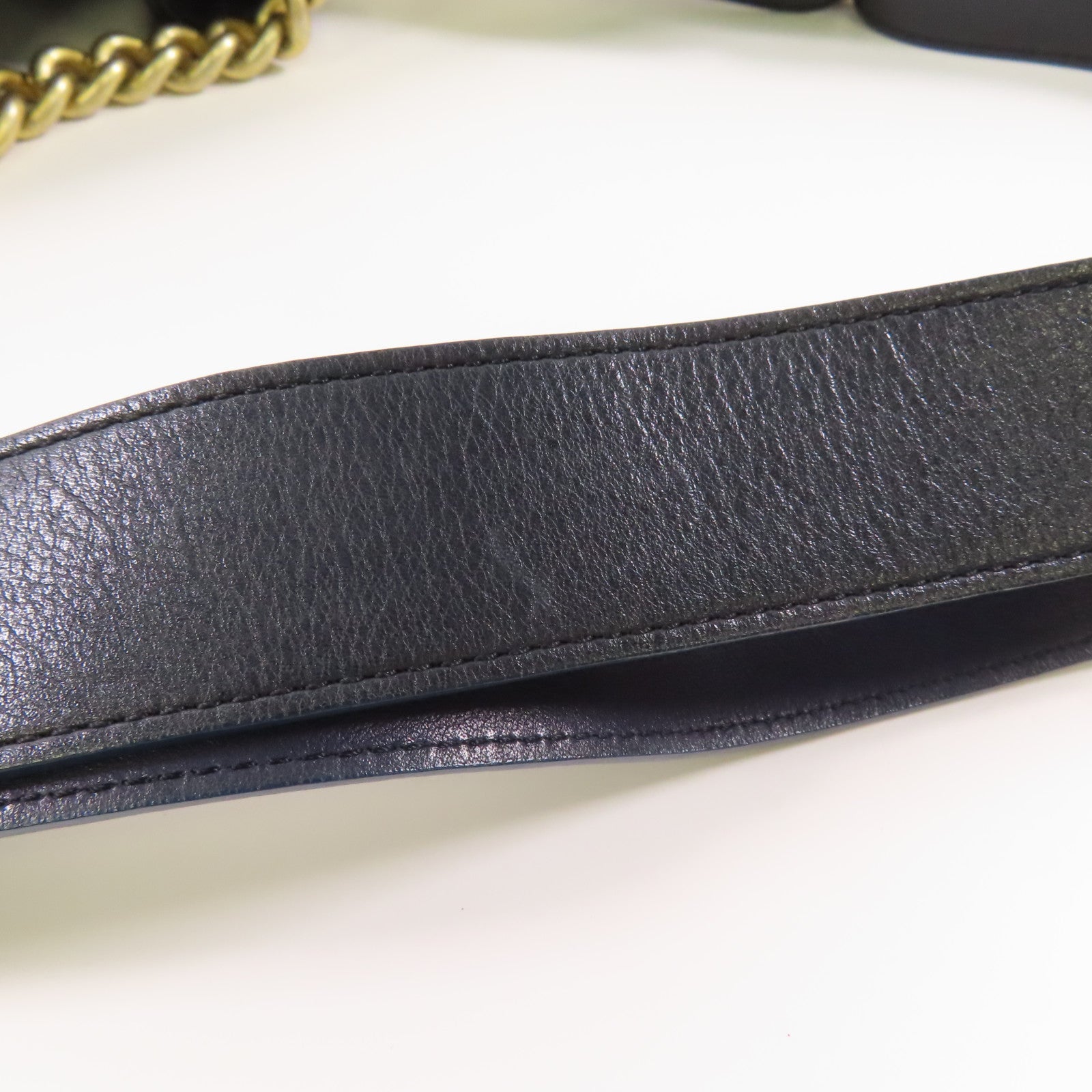 CHANEL 牛皮皮革2 Way Bag金扣鏈帶手挽肩背兩用袋
