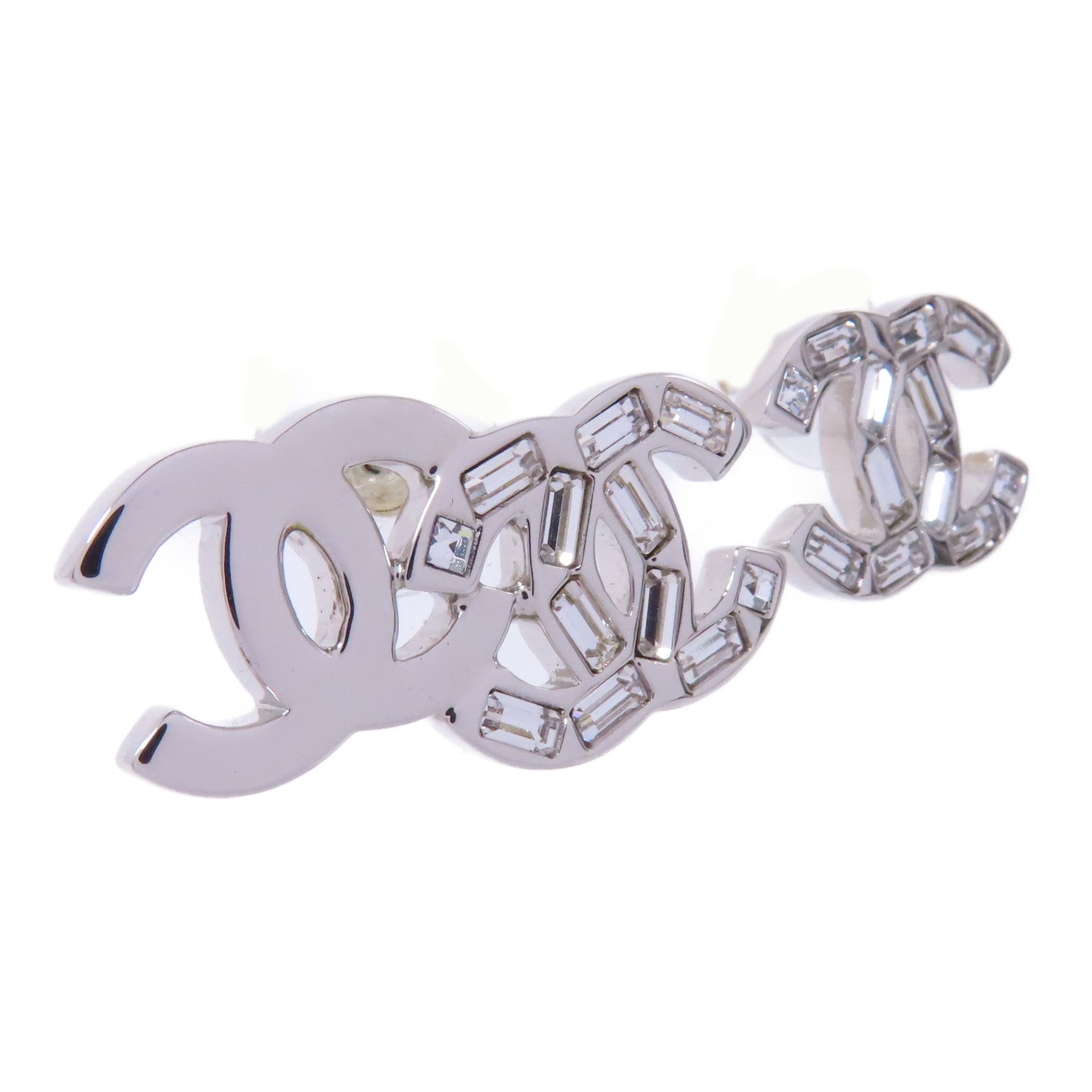 CHANEL PVC/金屬Earrings耳環銀色/透明