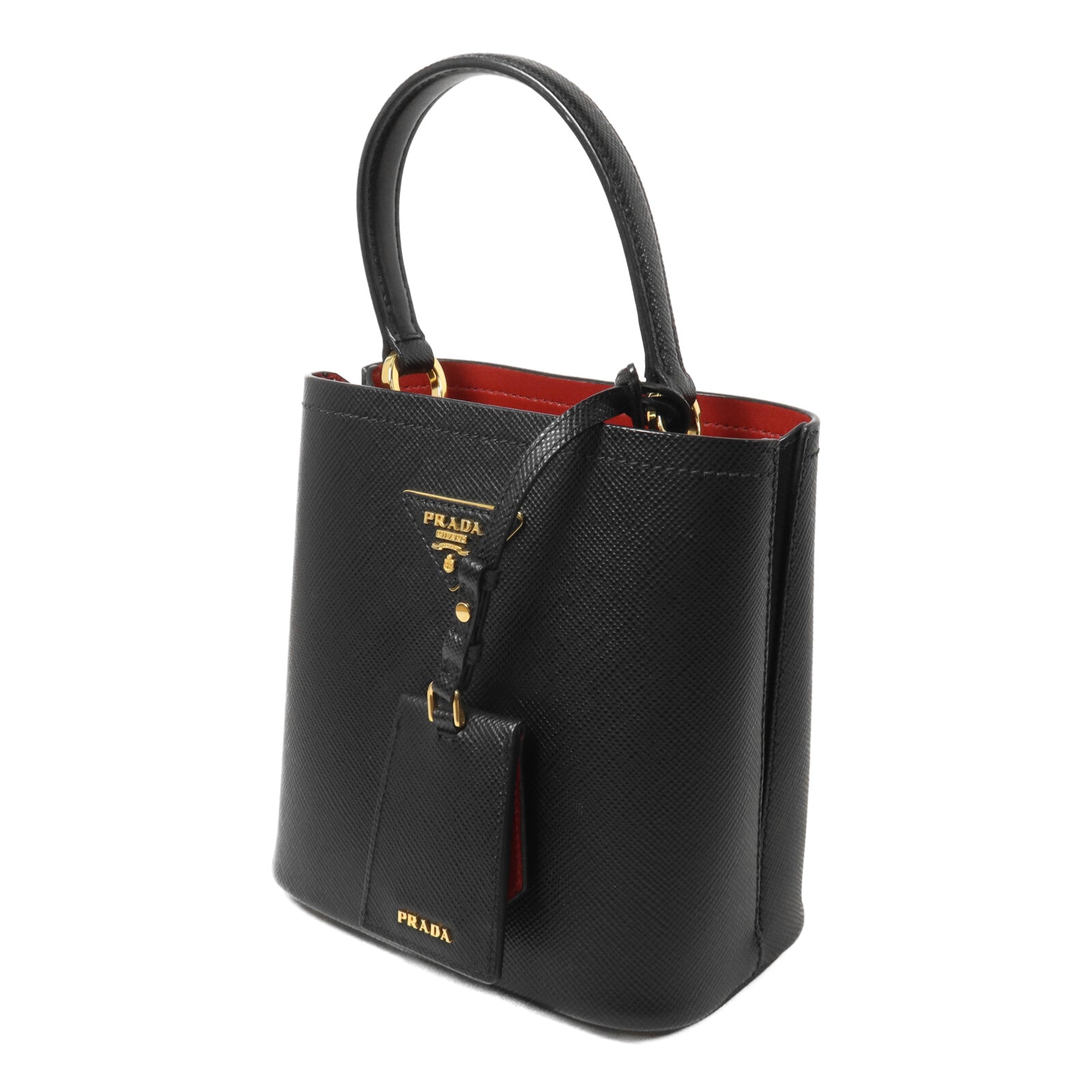 PRADA Saffiano皮革Panier手挽肩背兩用袋