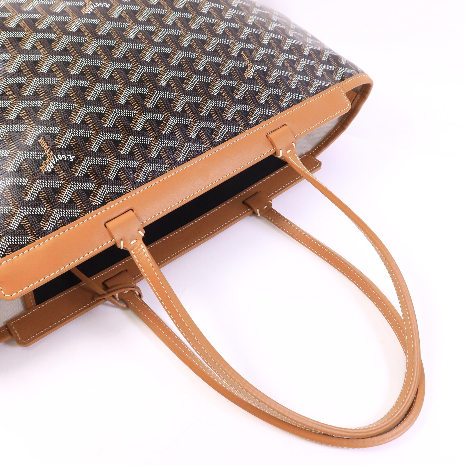 GOYARD 塗層帆布/皮革Bellechasse Biaude PM手挽袋