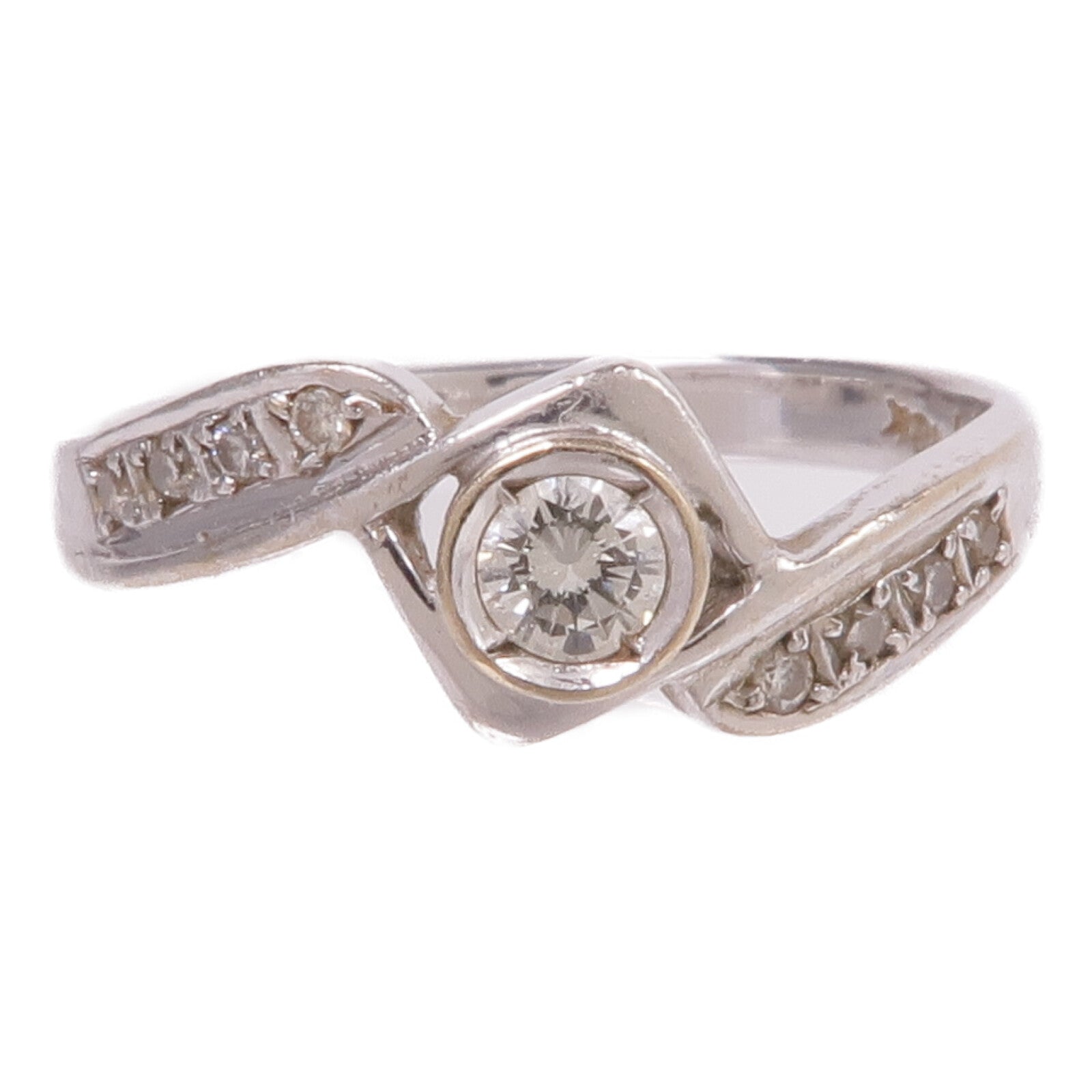 JEWELRY 【激減優惠】18K白金Diamond Ring鑽石戒指US#5.5