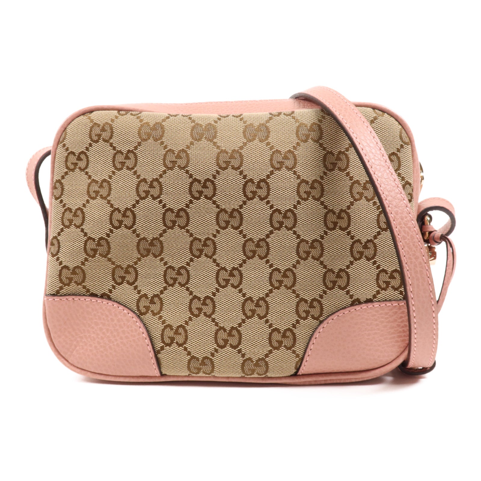 GUCCI 帆布/皮革Shoulder Bag金扣肩背袋