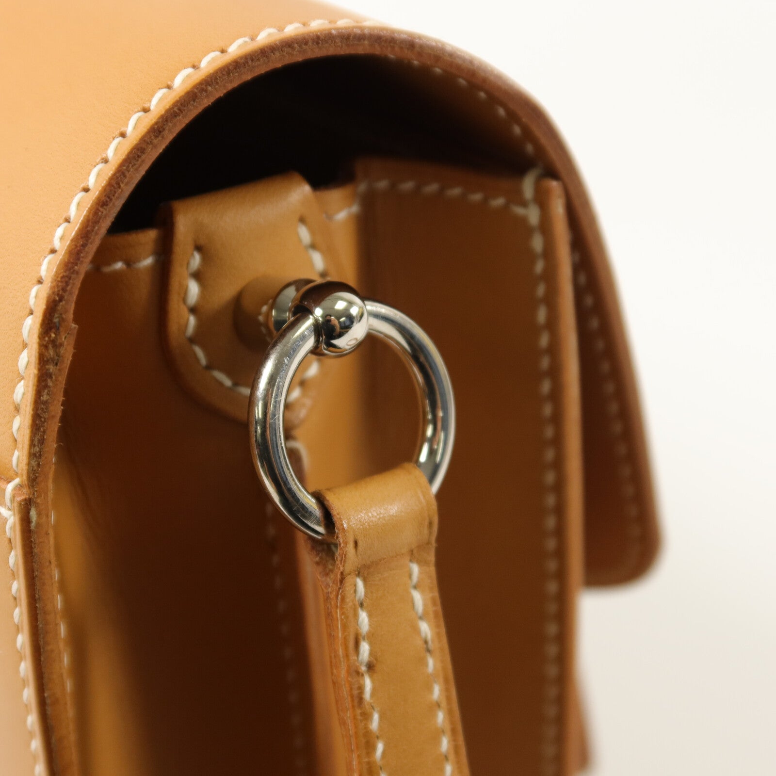 HERMES Barenia皮革Roulis Mini肩背袋Fauve