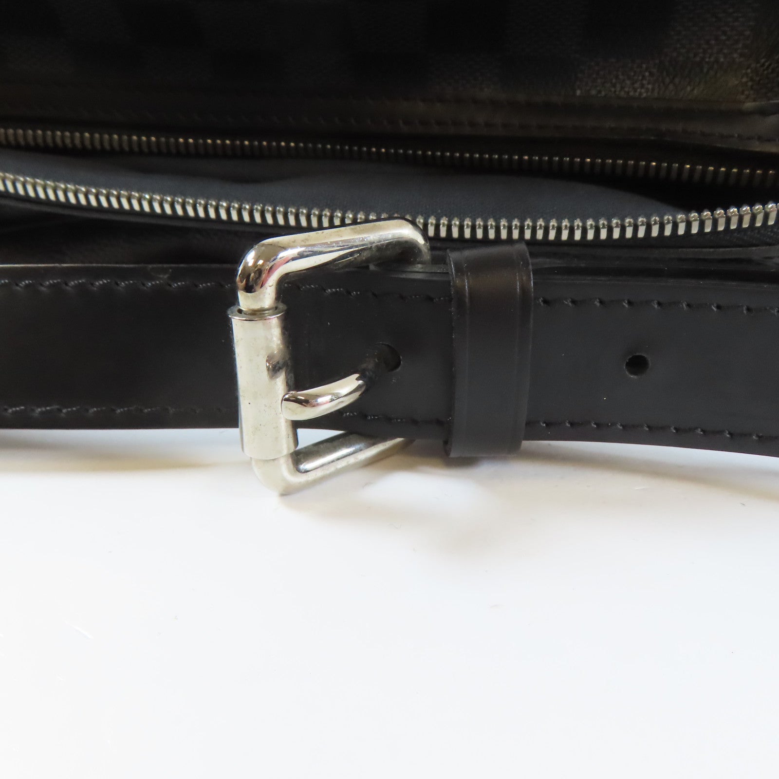 LOUIS VUITTON Damier Graphite Io Shoulder bag銀扣肩背袋黑色
