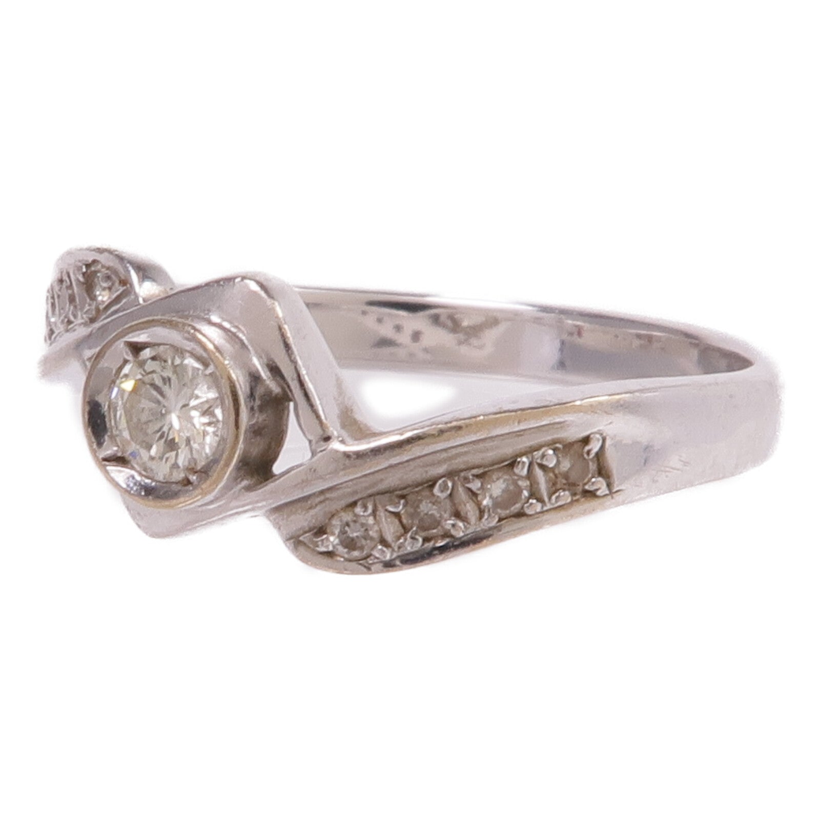 JEWELRY 【激減優惠】18K白金Diamond Ring鑽石戒指US#5.5