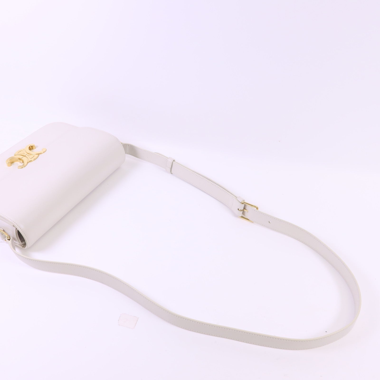 CELINE 【激減優惠】牛皮皮革Teen Triomphe金扣肩背袋