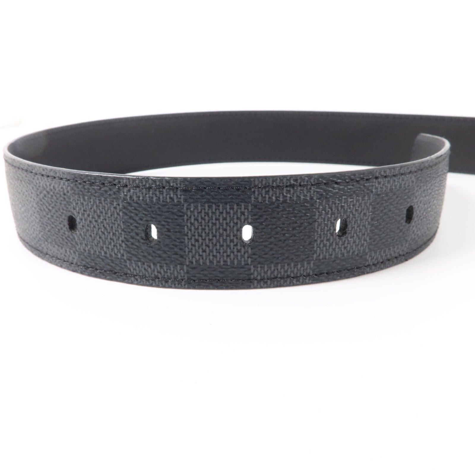 LOUIS VUITTON Damier Graphite Ceinture Ellipse Belt 90cm皮帶
