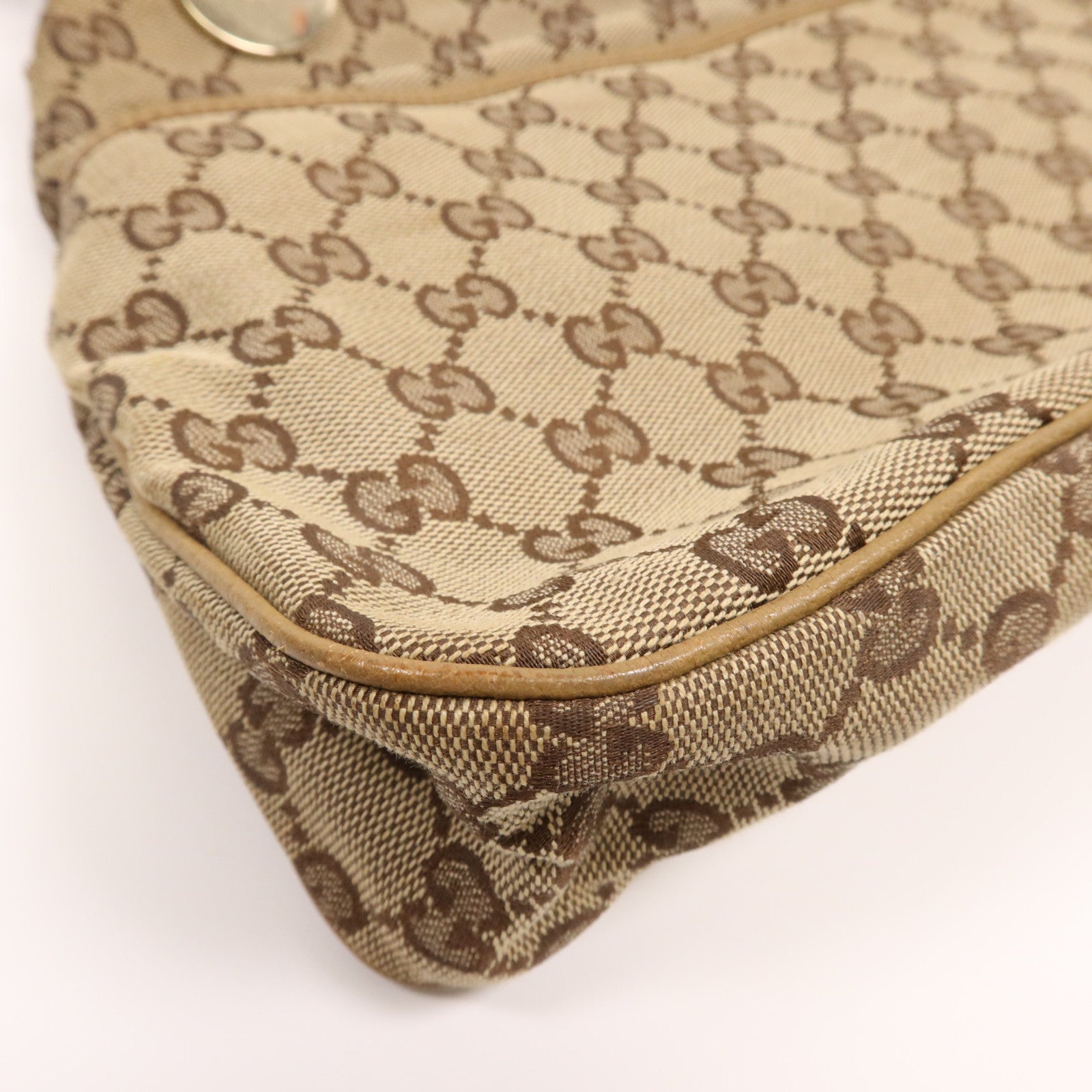 GUCCI 帆布Shoulder Bag金扣肩背袋