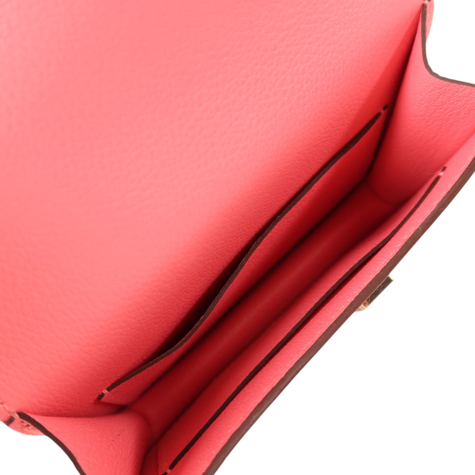 HERMES Evercolor皮革Constance Slim Wallet銀扣錢包Rose Azalee