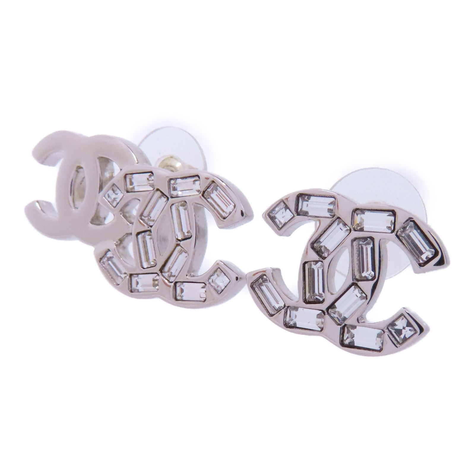 CHANEL PVC/金屬Earrings耳環銀色/透明