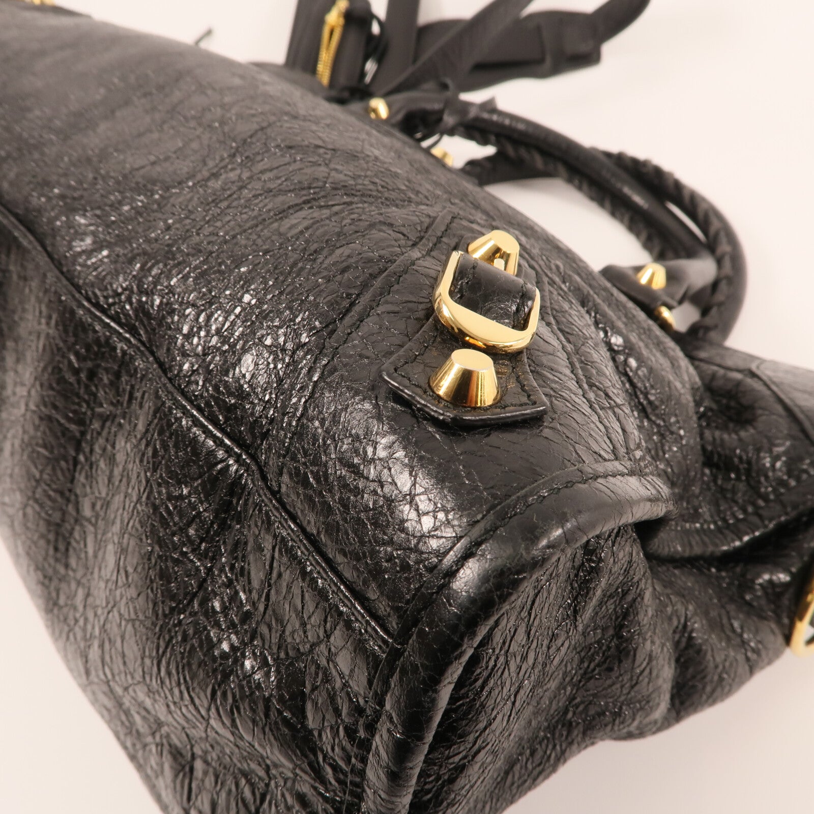 BALENCIAGA 羊皮皮革Le City金扣手挽肩背兩用袋