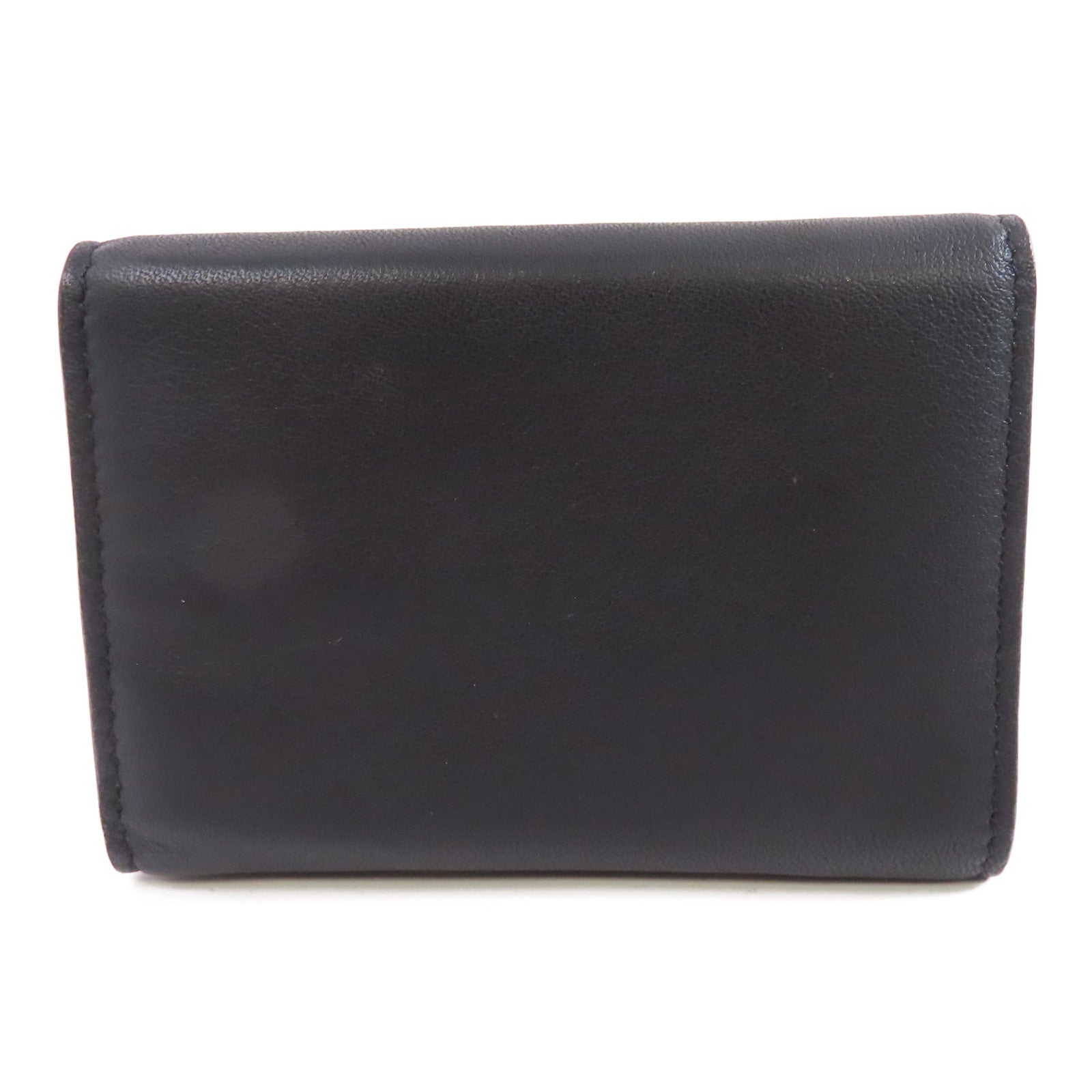 SAINT LAURENT 皮革Compact Wallet皮革錢包黑色