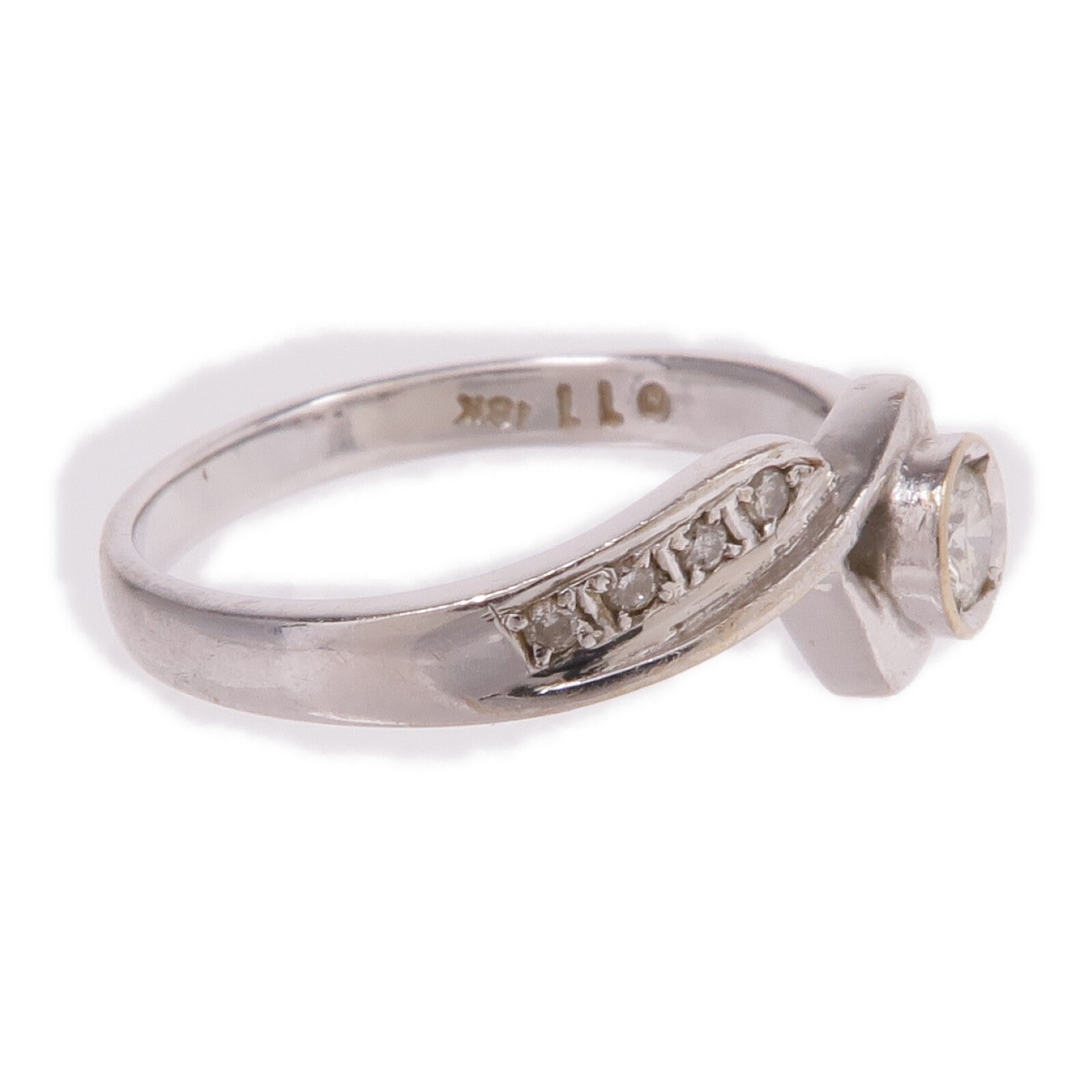 JEWELRY 【激減優惠】18K白金Diamond Ring鑽石戒指US#5.5