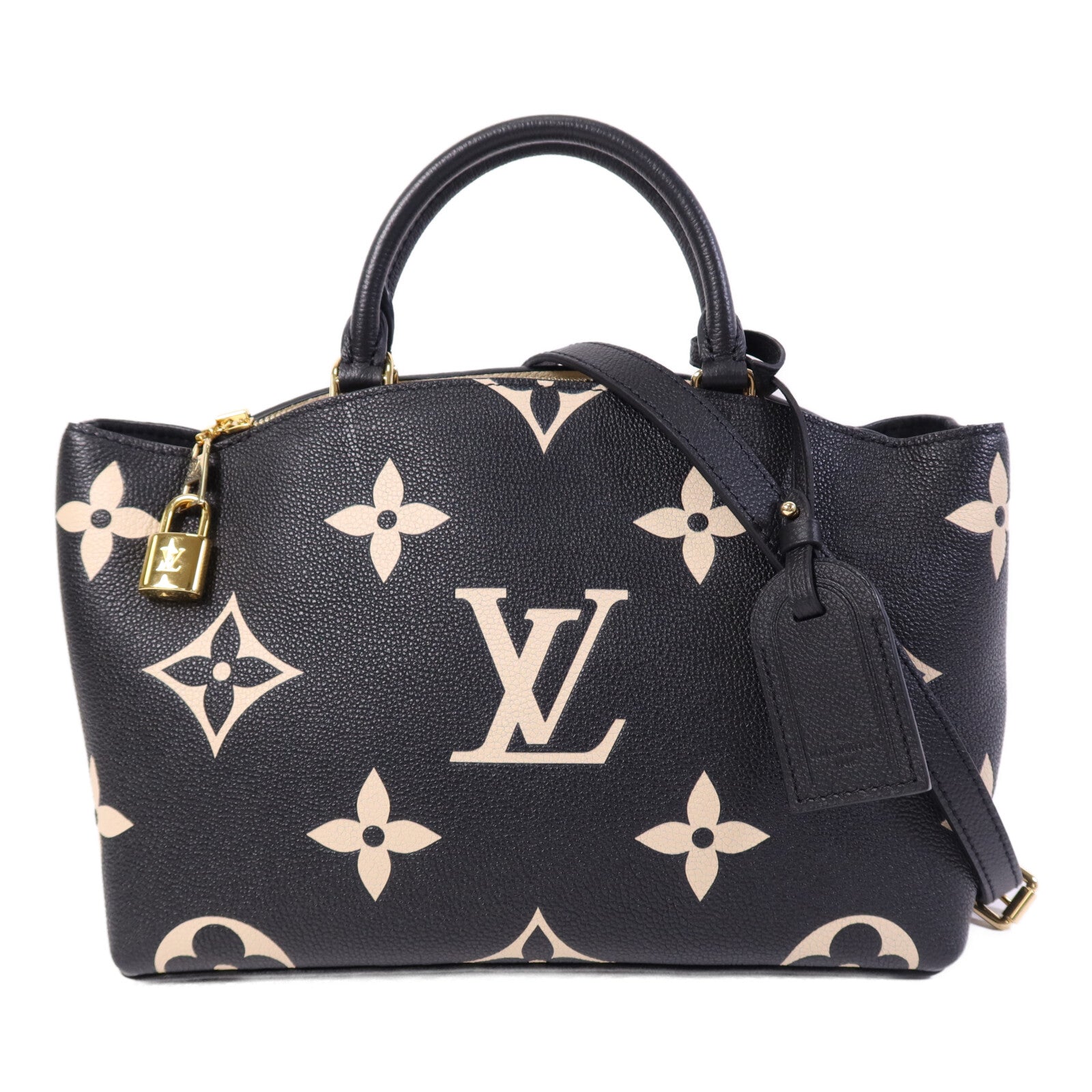 LOUIS VUITTON Monogram Empreinte Petit Palais金扣手挽肩背兩用袋
