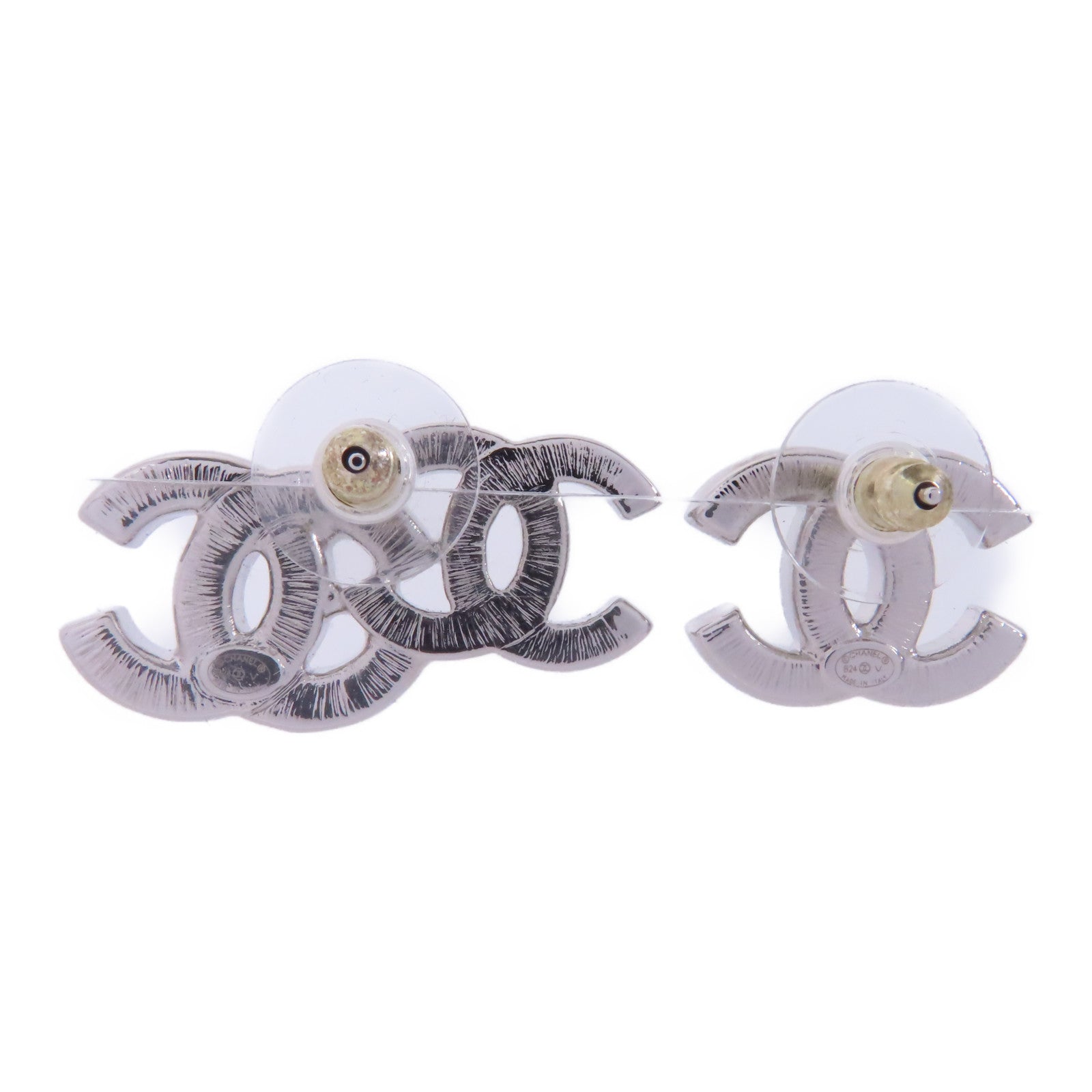 CHANEL PVC/金屬Earrings耳環銀色/透明