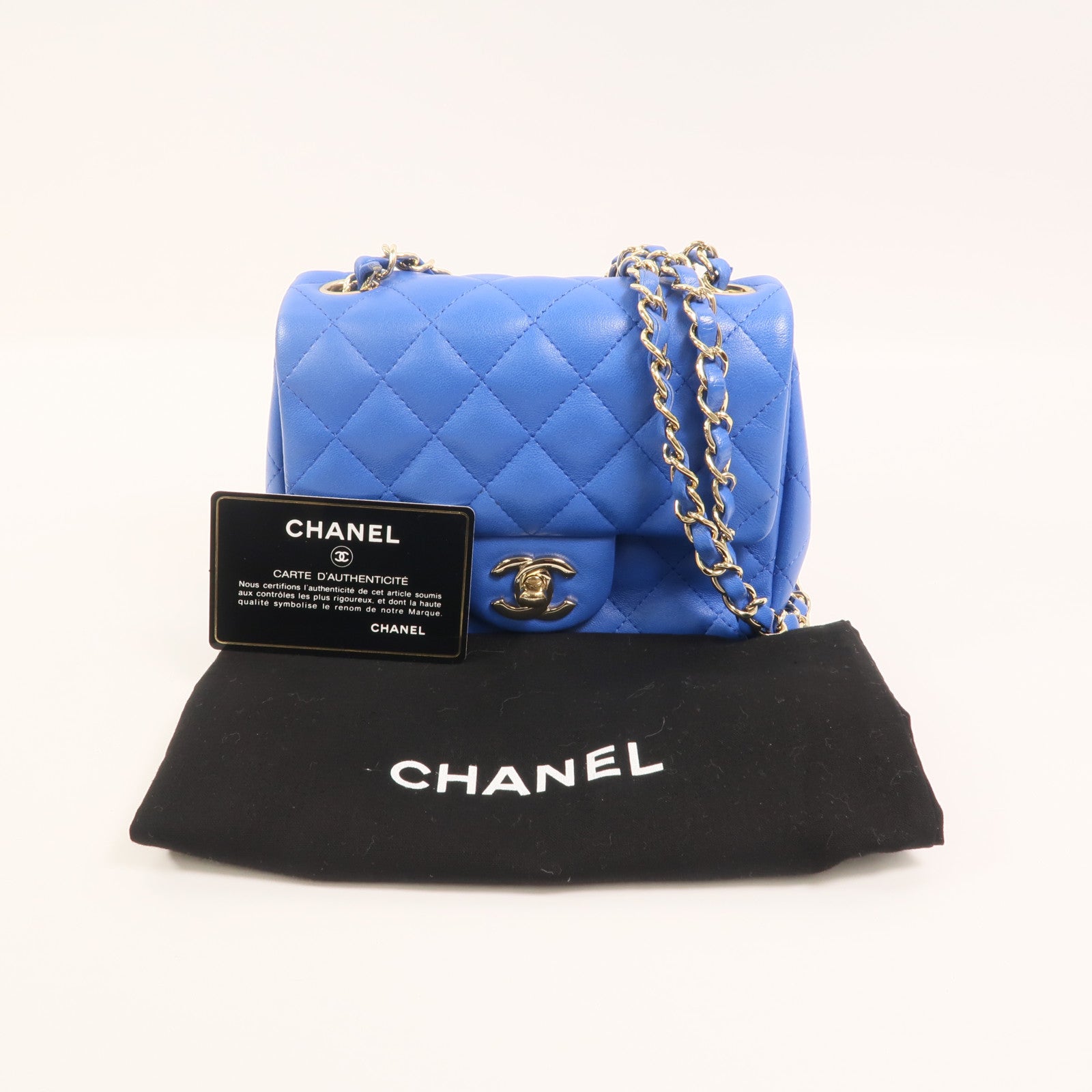 CHANEL 羊皮皮革Mini Classic 17鏈帶肩背袋
