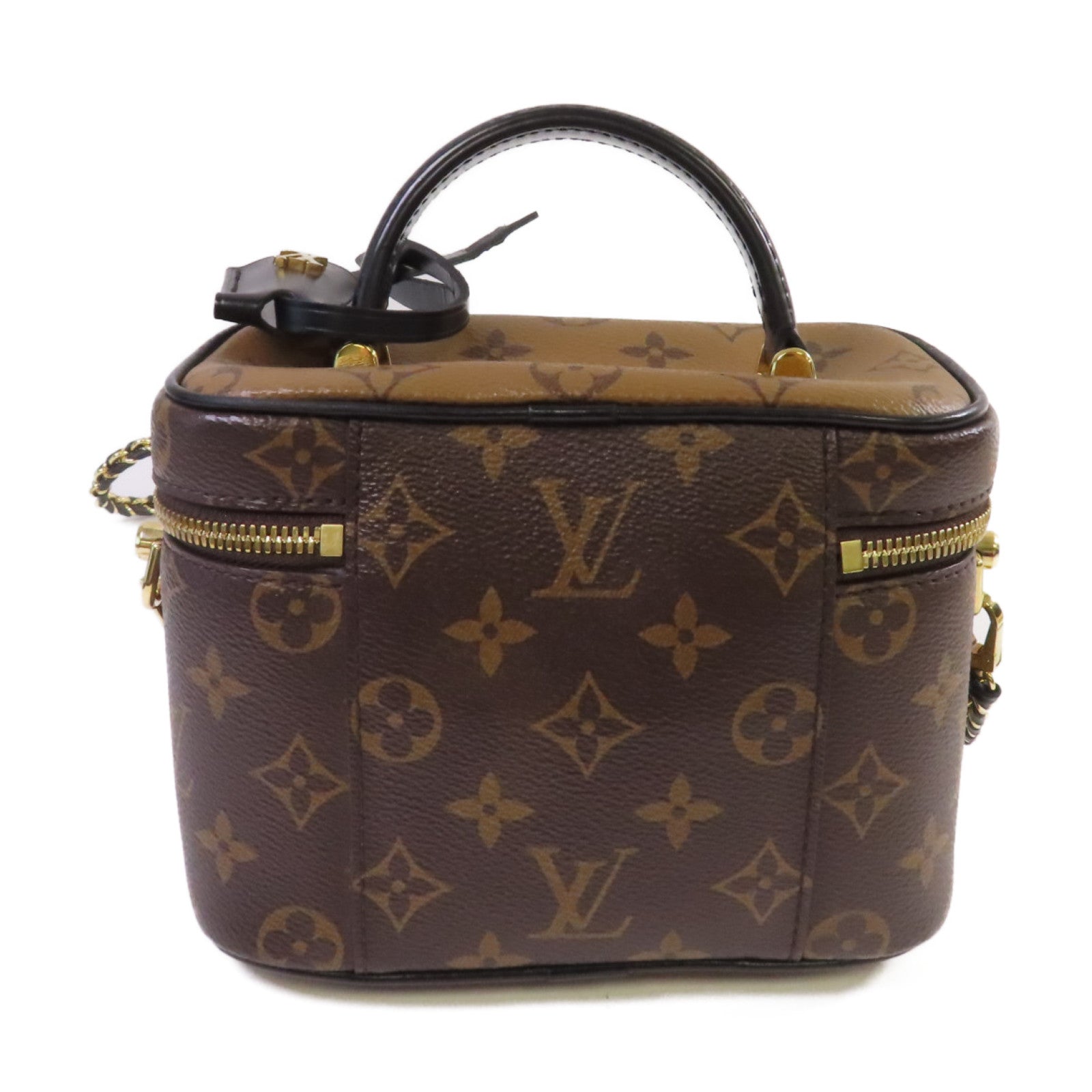 LOUIS VUITTON Monogram Vanity PM 2Way Shoulder Bag金扣手挽肩背兩用袋啡色