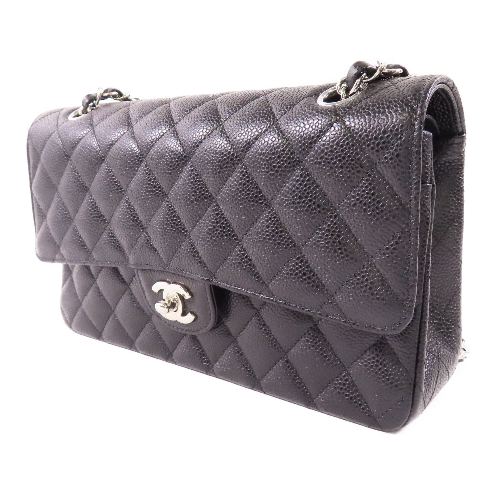 CHANEL 牛皮皮革Classic 25銀扣鏈帶肩背袋