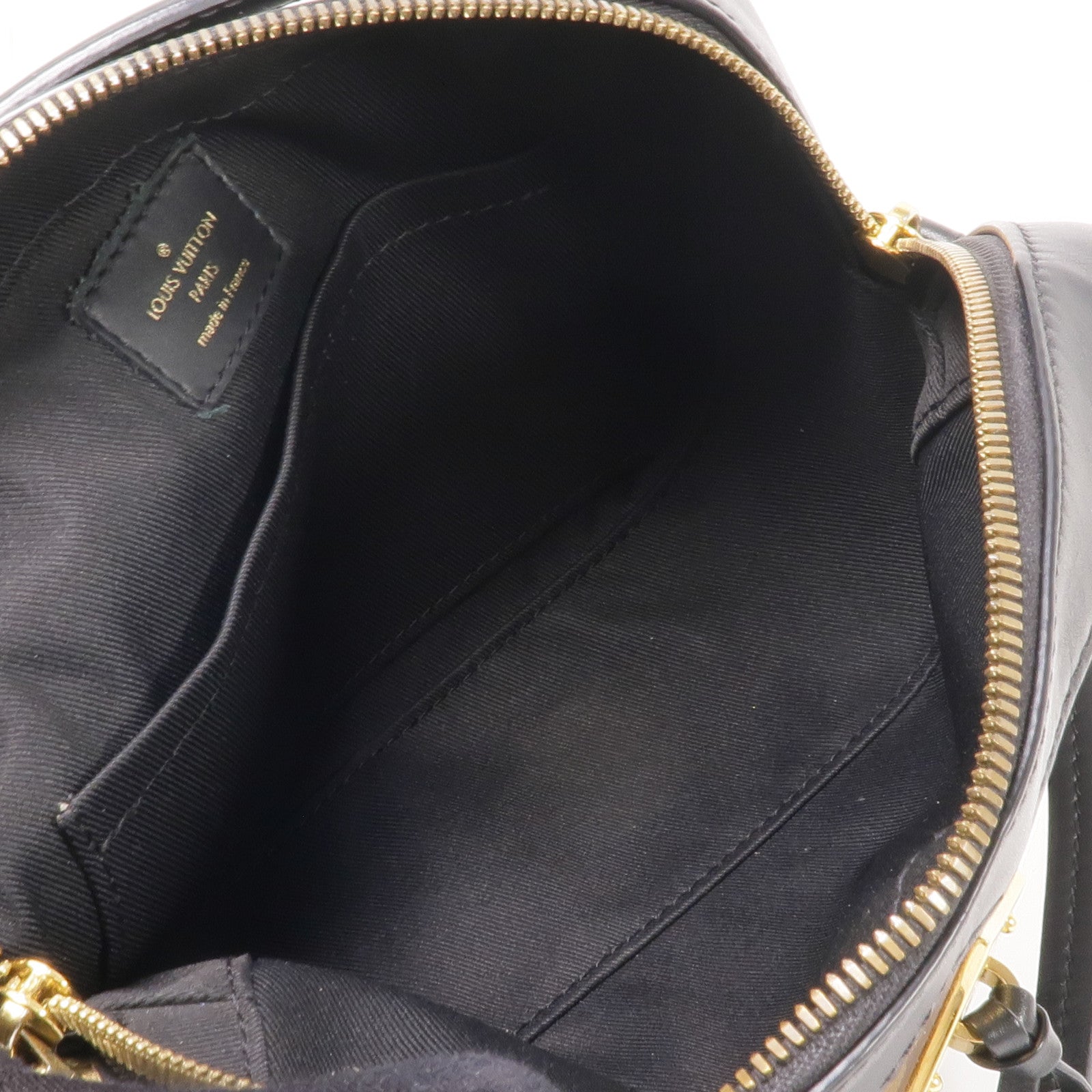 LOUIS VUITTON Monogram/牛皮皮革Saintonge金扣手挽袋棕色