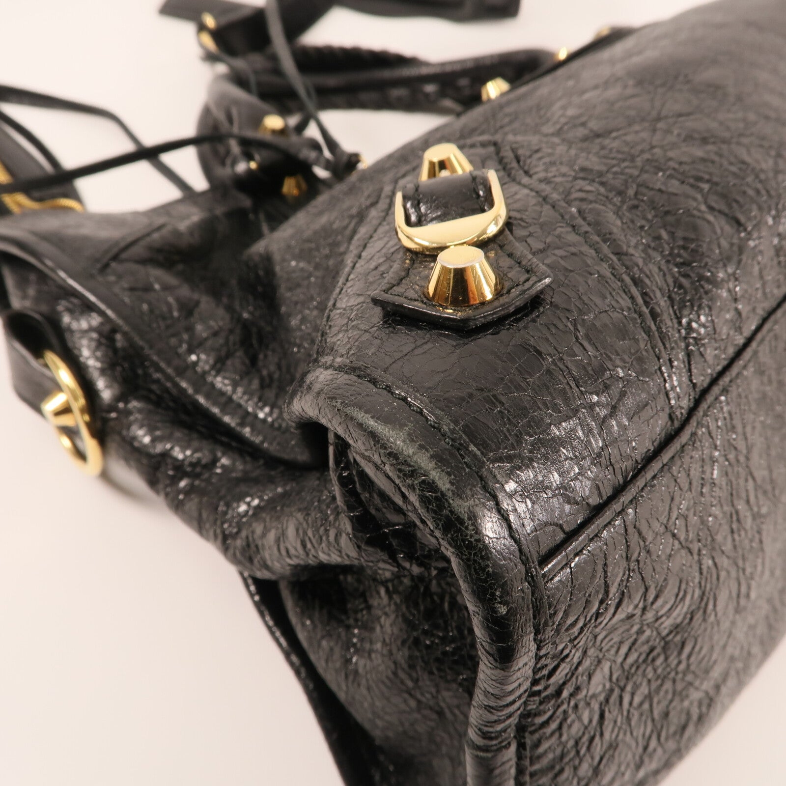 BALENCIAGA 羊皮皮革Le City金扣手挽肩背兩用袋