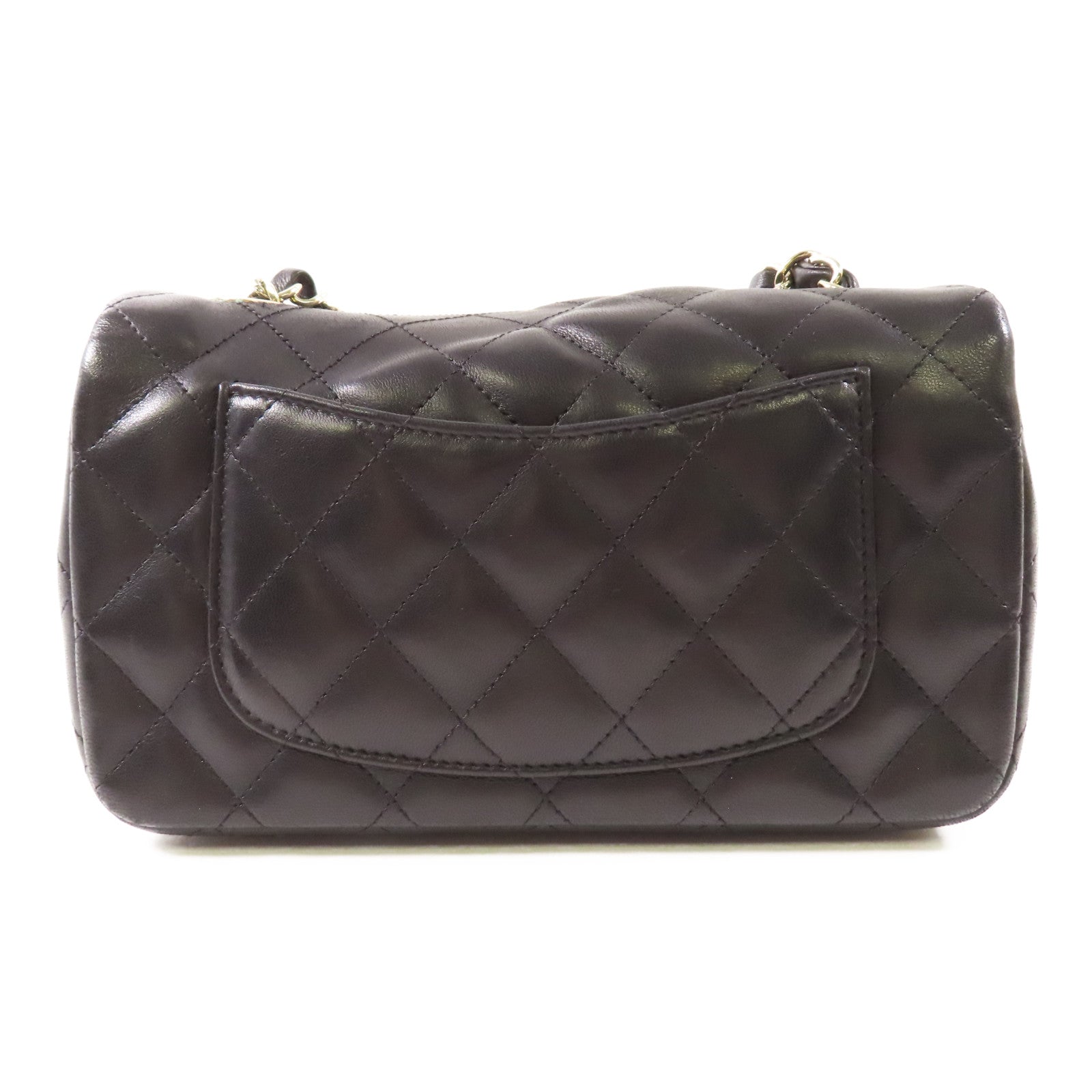 CHANEL 羊皮皮革Shoulder Bag銀扣鏈帶肩背袋