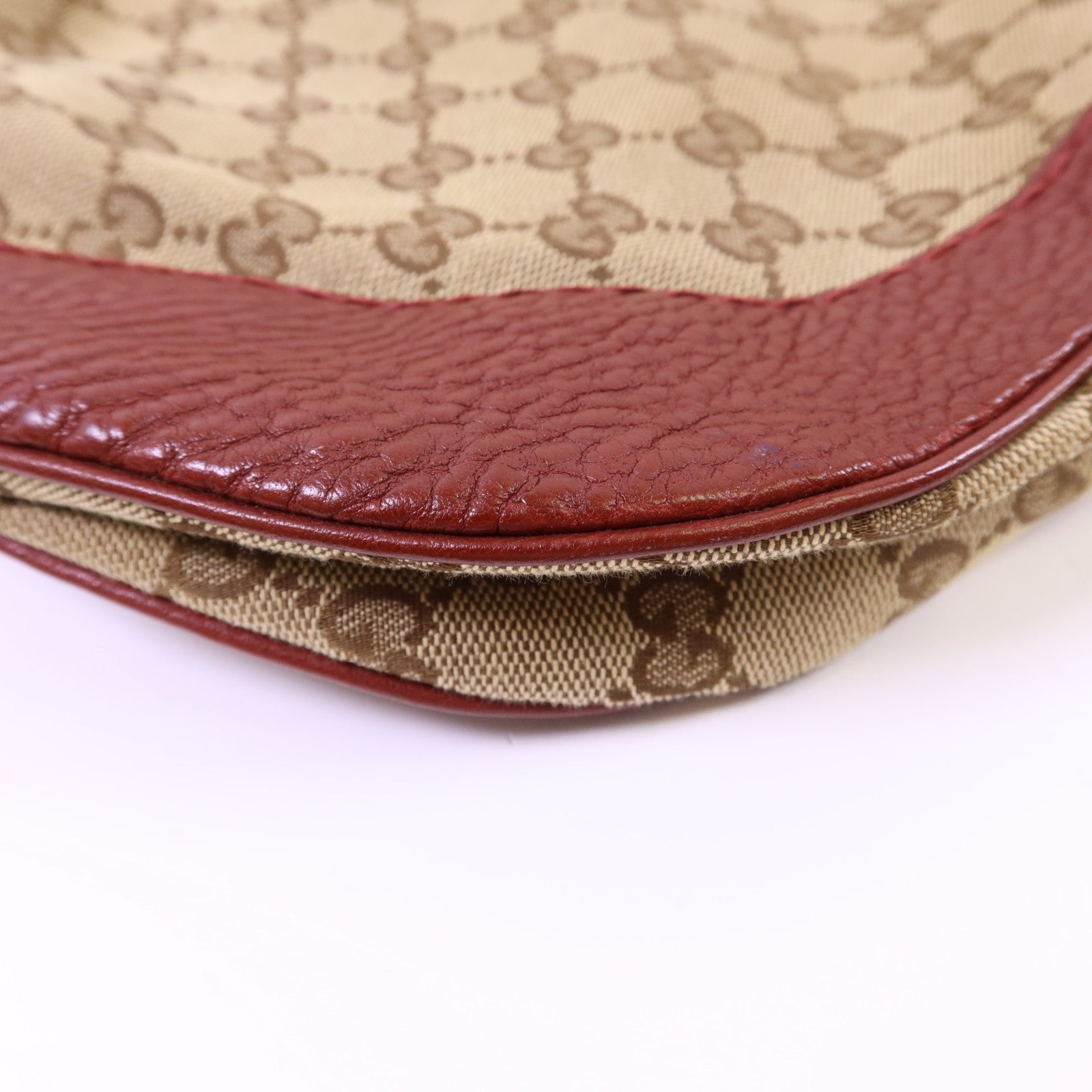 GUCCI 塗層帆布Shoulder Bag金扣肩背袋