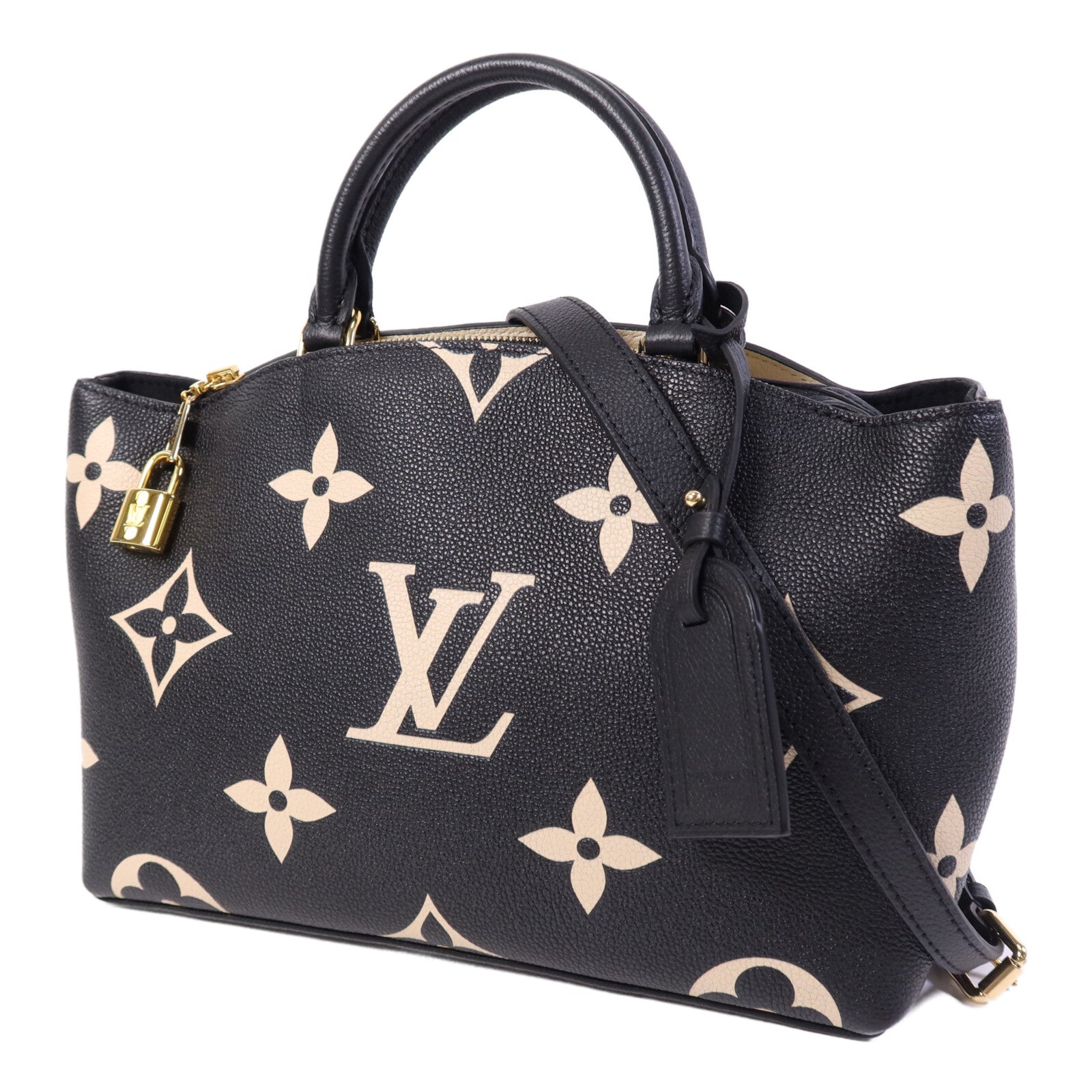 LOUIS VUITTON Monogram Empreinte Petit Palais金扣手挽肩背兩用袋
