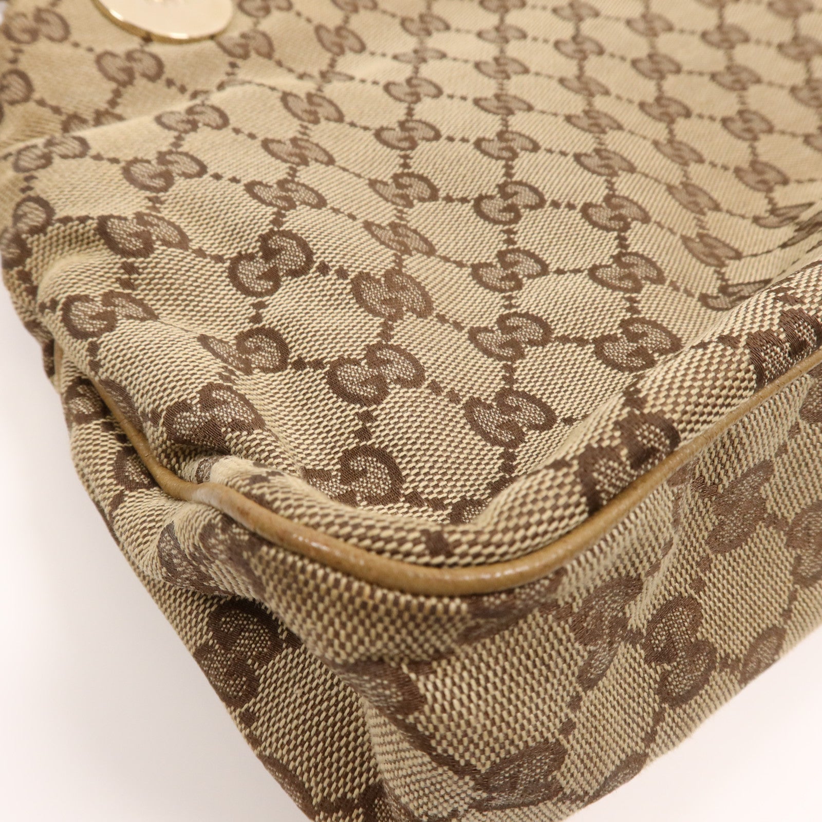 GUCCI 帆布Shoulder Bag金扣肩背袋
