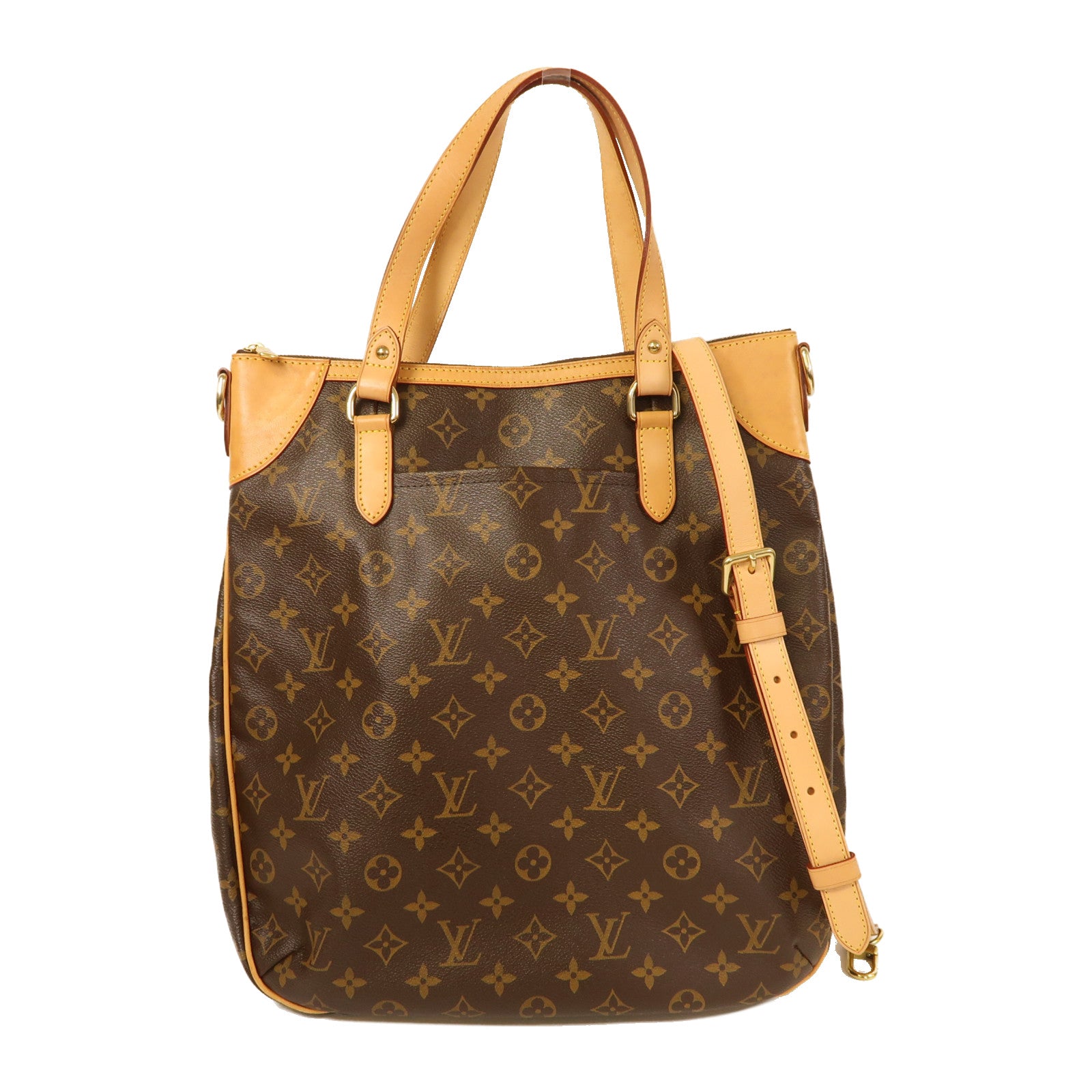 LOUIS VUITTON Monogram Odeon GM金扣手挽肩背兩用袋啡色