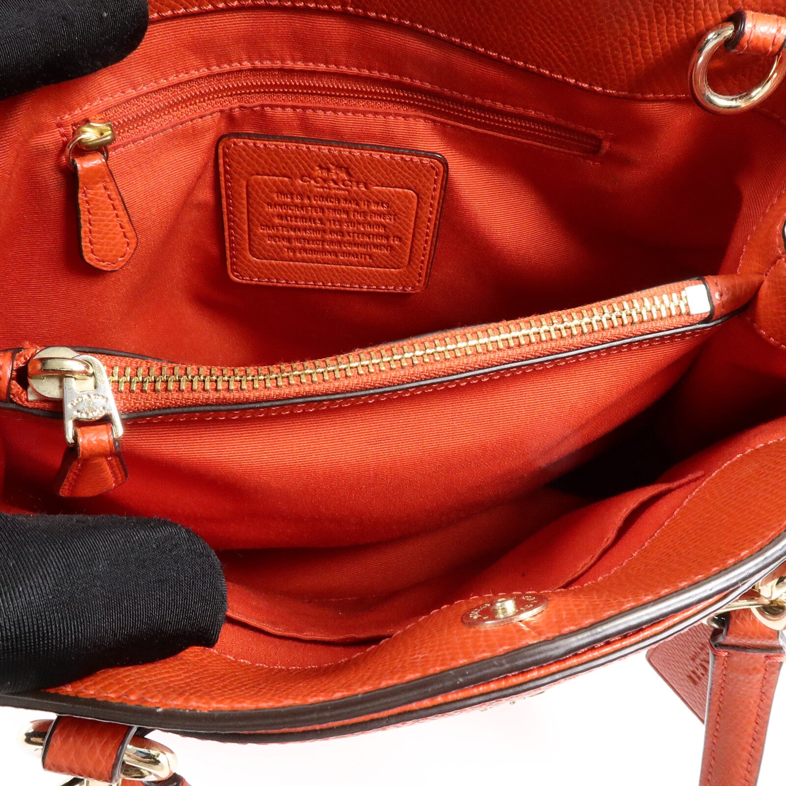 COACH 牛皮皮革2 Way Shoulder Bag手挽肩背兩用袋