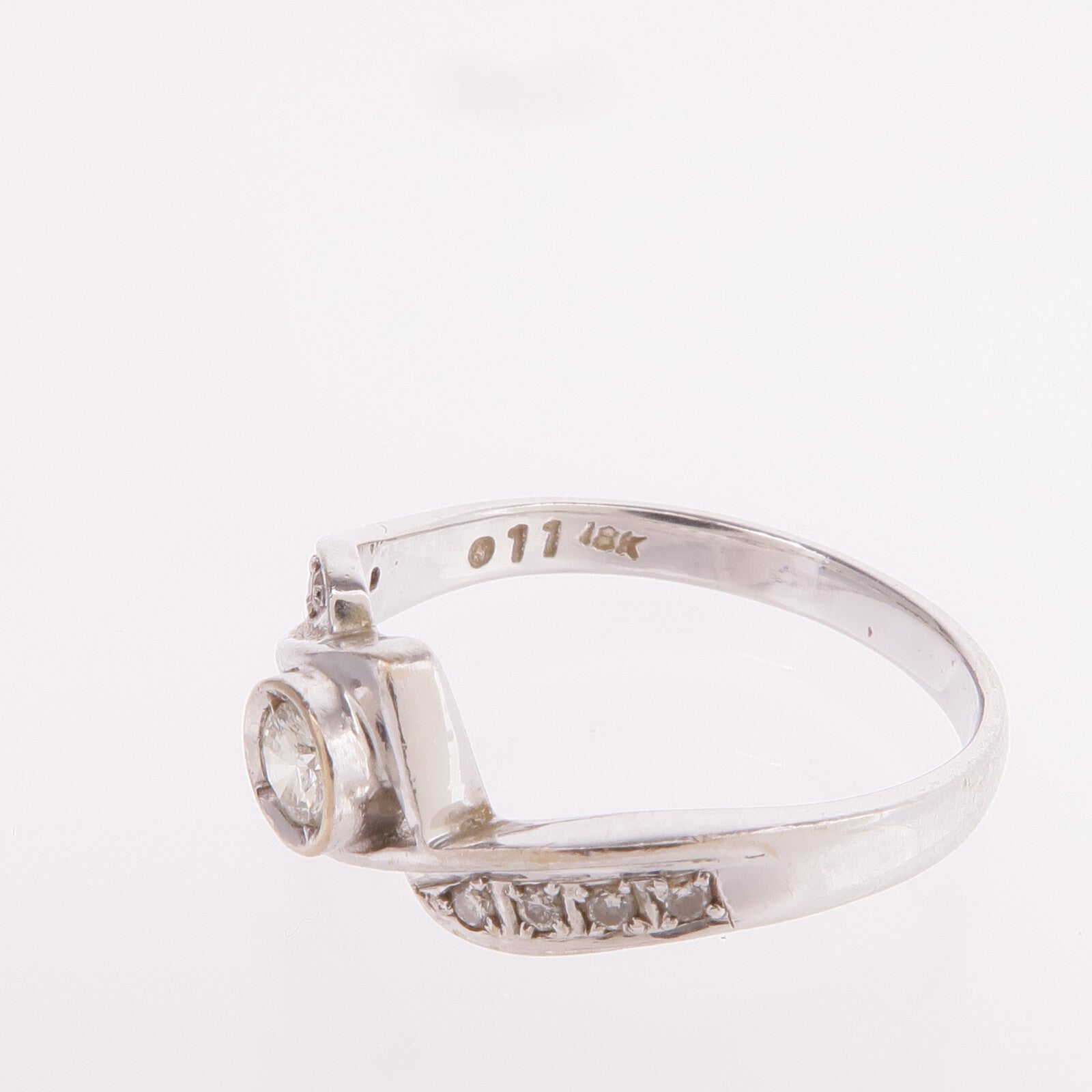 JEWELRY 【激減優惠】18K白金Diamond Ring鑽石戒指US#5.5