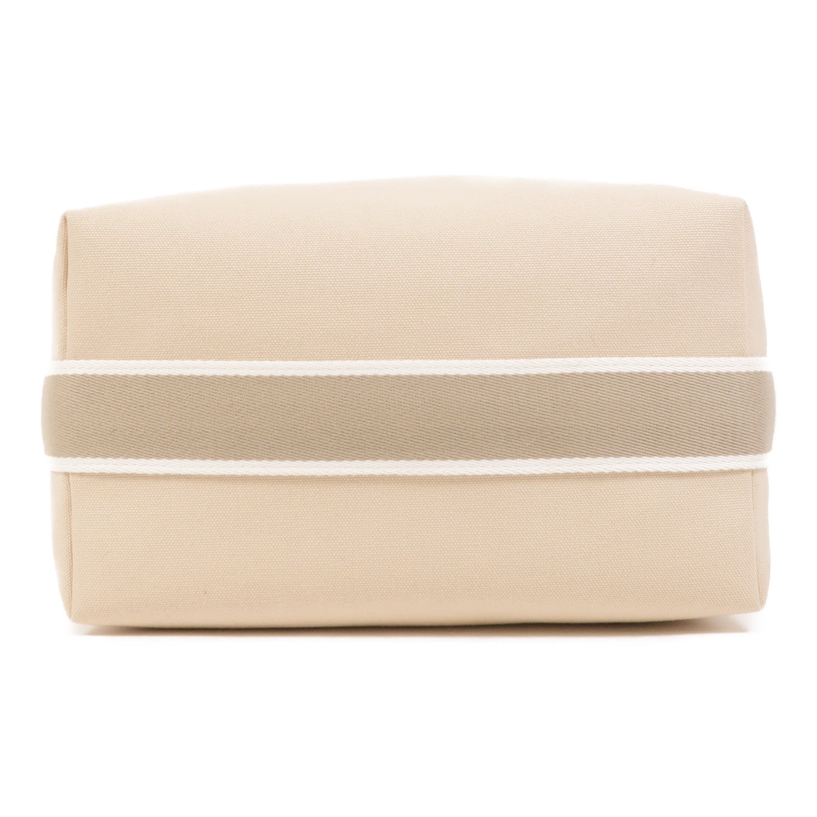 HERMES 帆布Bride A Brac銀扣手挽袋