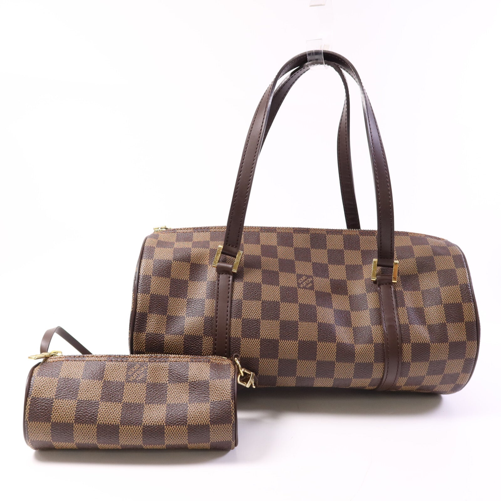 LOUIS VUITTON Damier Papillon GM金扣肩背袋