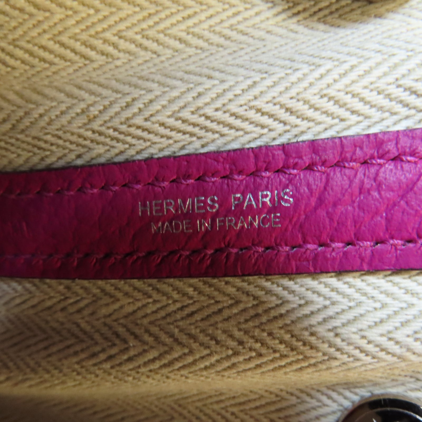 HERMES 【激減優惠】Country皮革Garden Party TPM銀扣手挽袋Rose Pourpre 玫瑰紫色