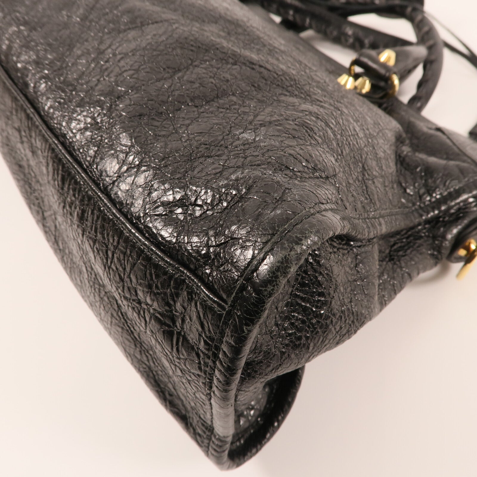 BALENCIAGA 羊皮皮革Le City金扣手挽肩背兩用袋