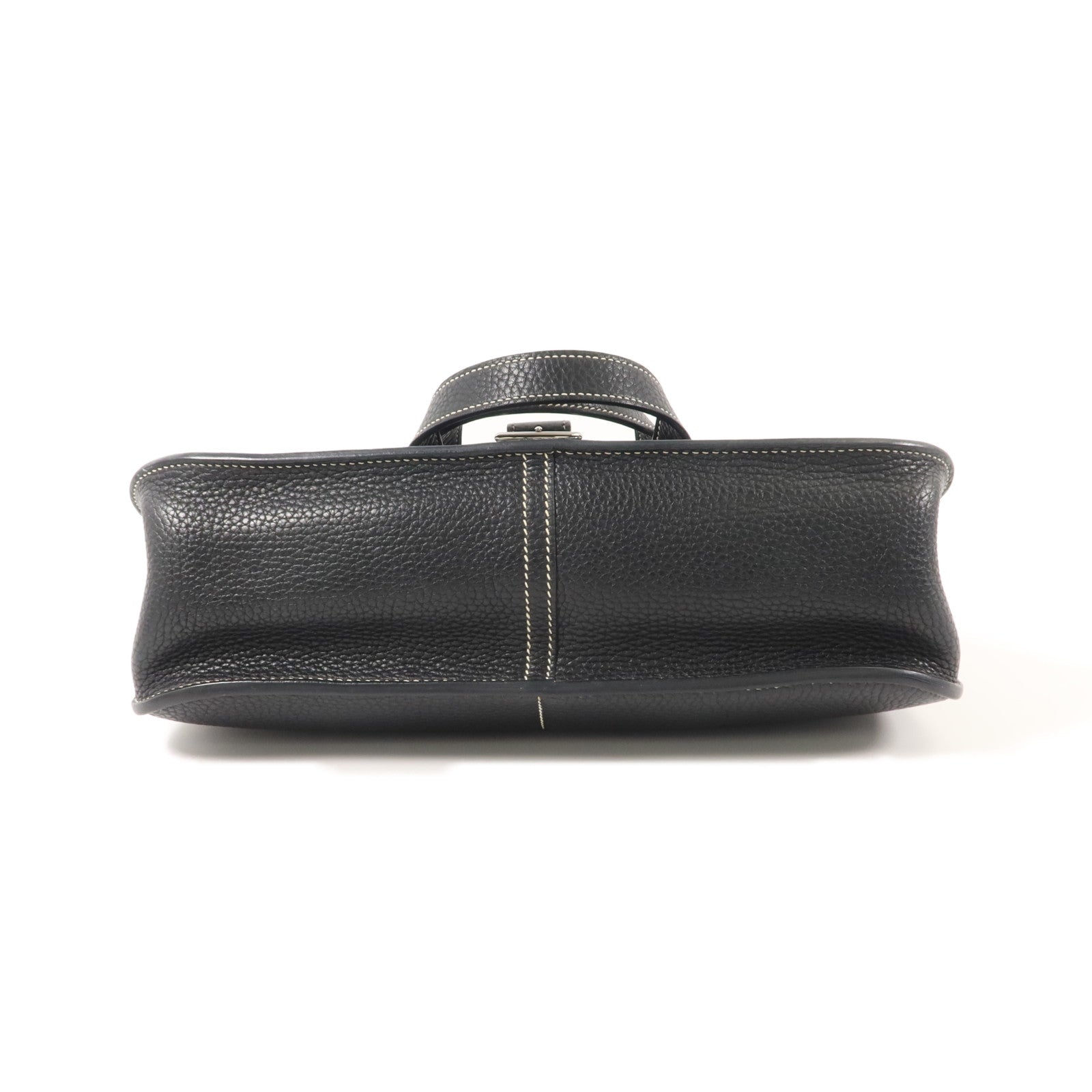 HERMES Clemence皮革Halzan 31手挽肩背兩用袋Noir
