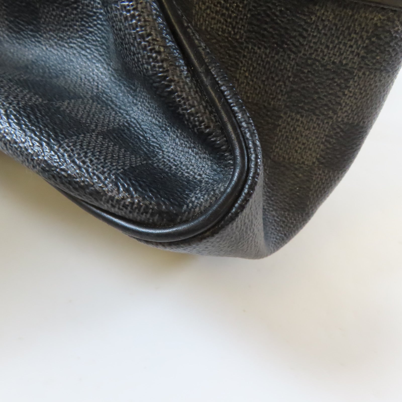 LOUIS VUITTON Damier Graphite Io Shoulder bag銀扣肩背袋黑色