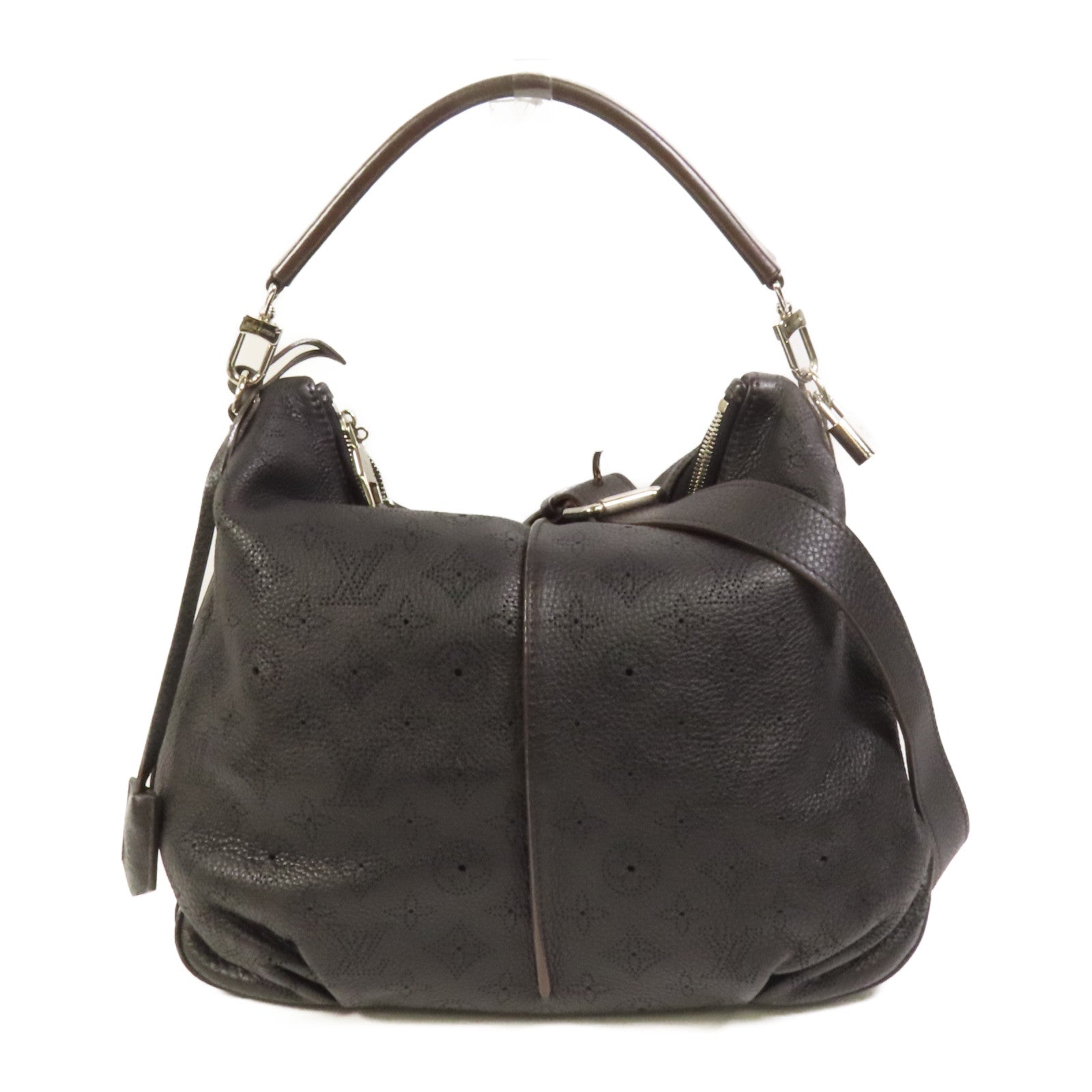 LOUIS VUITTON Monogram Mahina Selene銀扣手挽肩背兩用袋