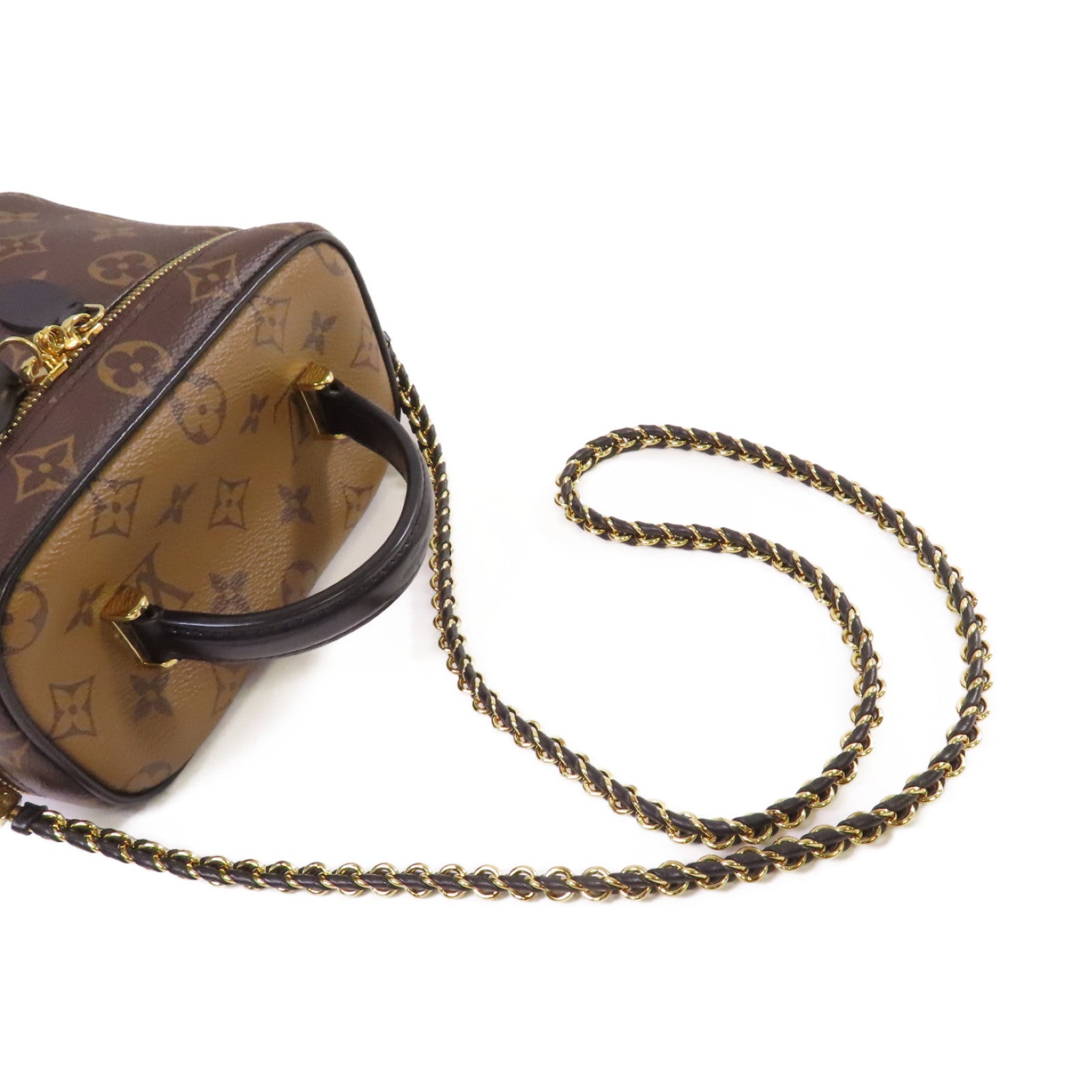 LOUIS VUITTON Monogram Vanity PM 2Way Shoulder Bag金扣手挽肩背兩用袋啡色