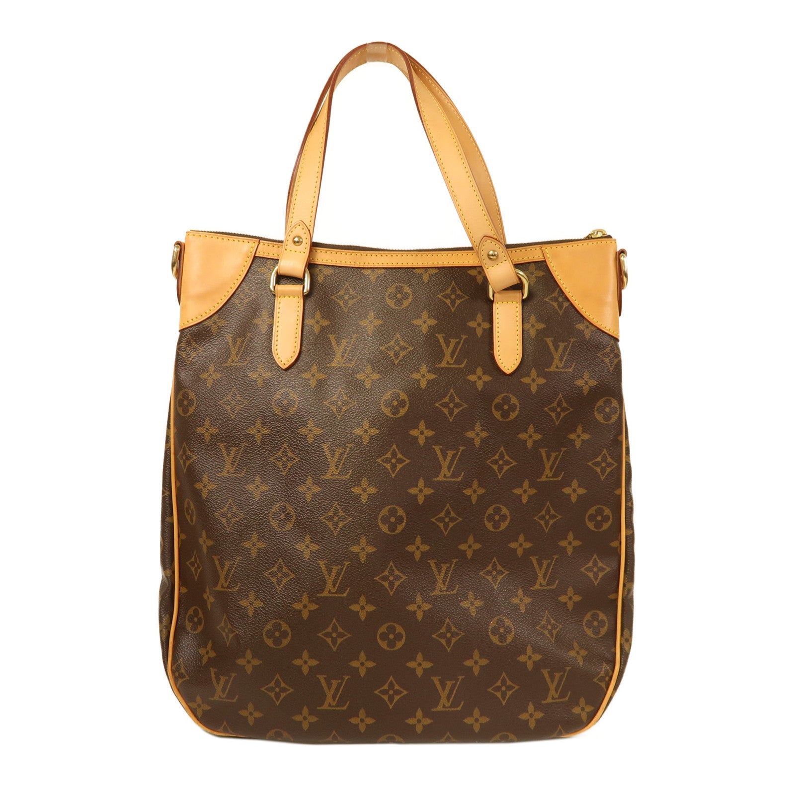 LOUIS VUITTON Monogram Odeon GM金扣手挽肩背兩用袋啡色