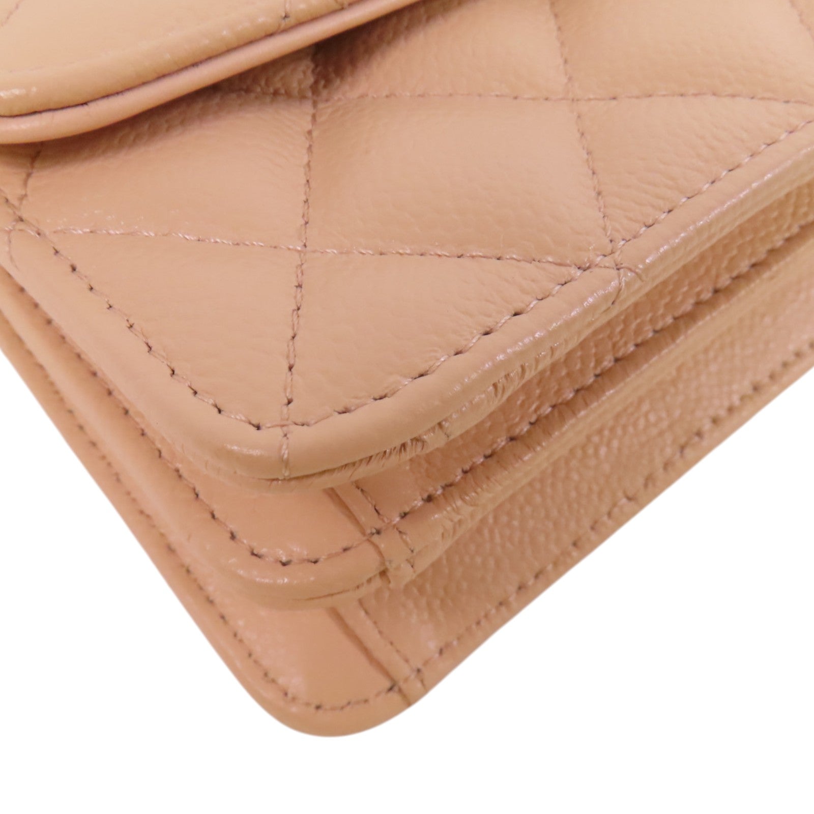 CHANEL 牛皮皮革Mini Flap Bag金扣鏈帶肩背袋
