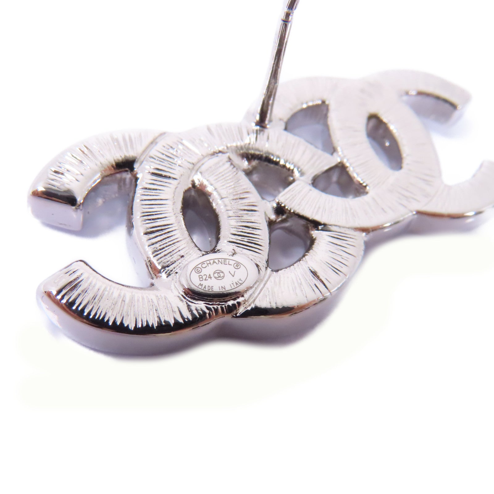 CHANEL PVC/金屬Earrings耳環銀色/透明