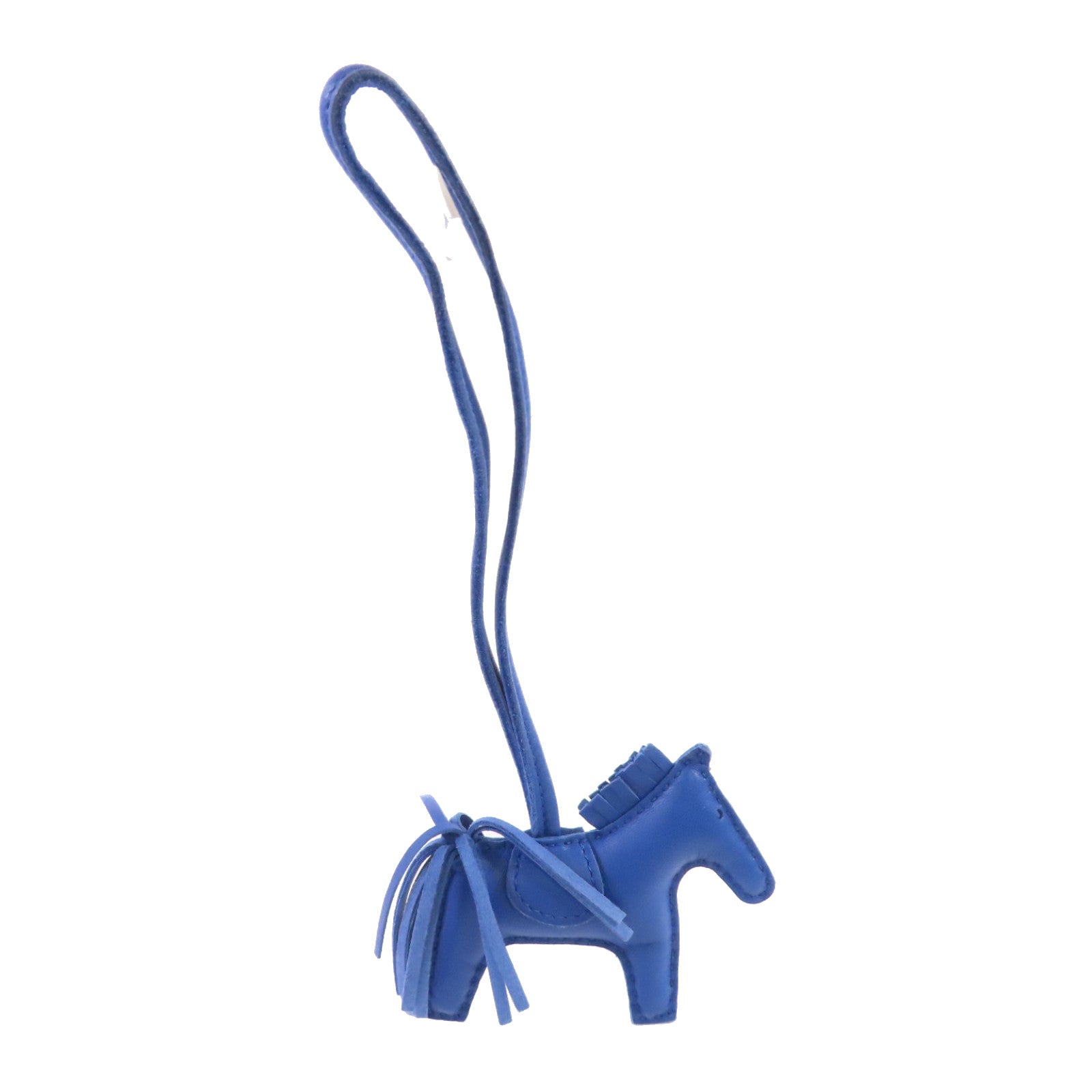HERMES Swift皮革Rodeo PM Charm掛飾掛Blue Royal皇家藍色