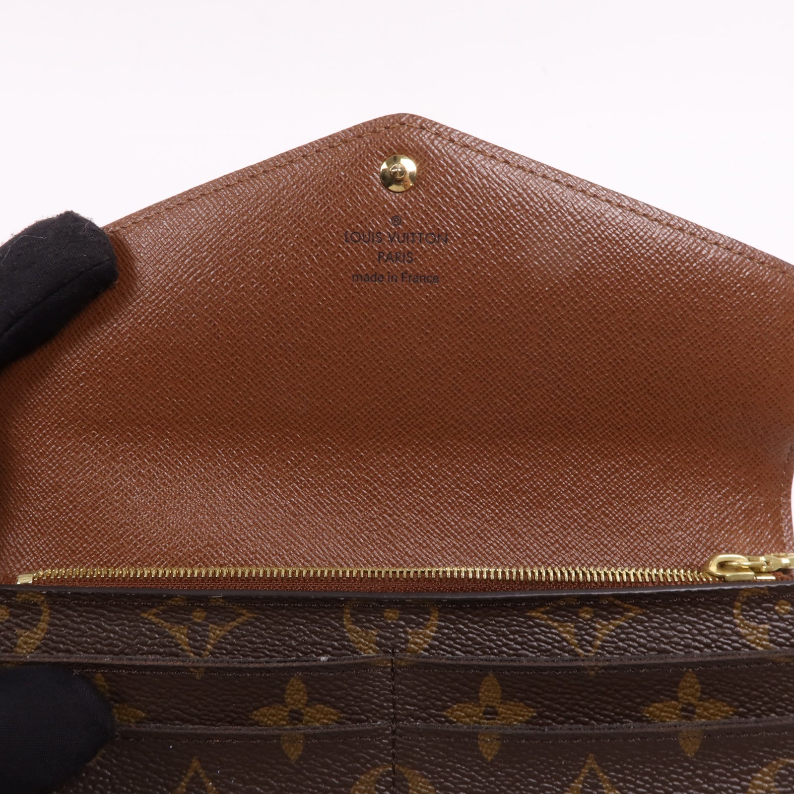 LOUIS VUITTON Monogram Sarah金扣長錢包
