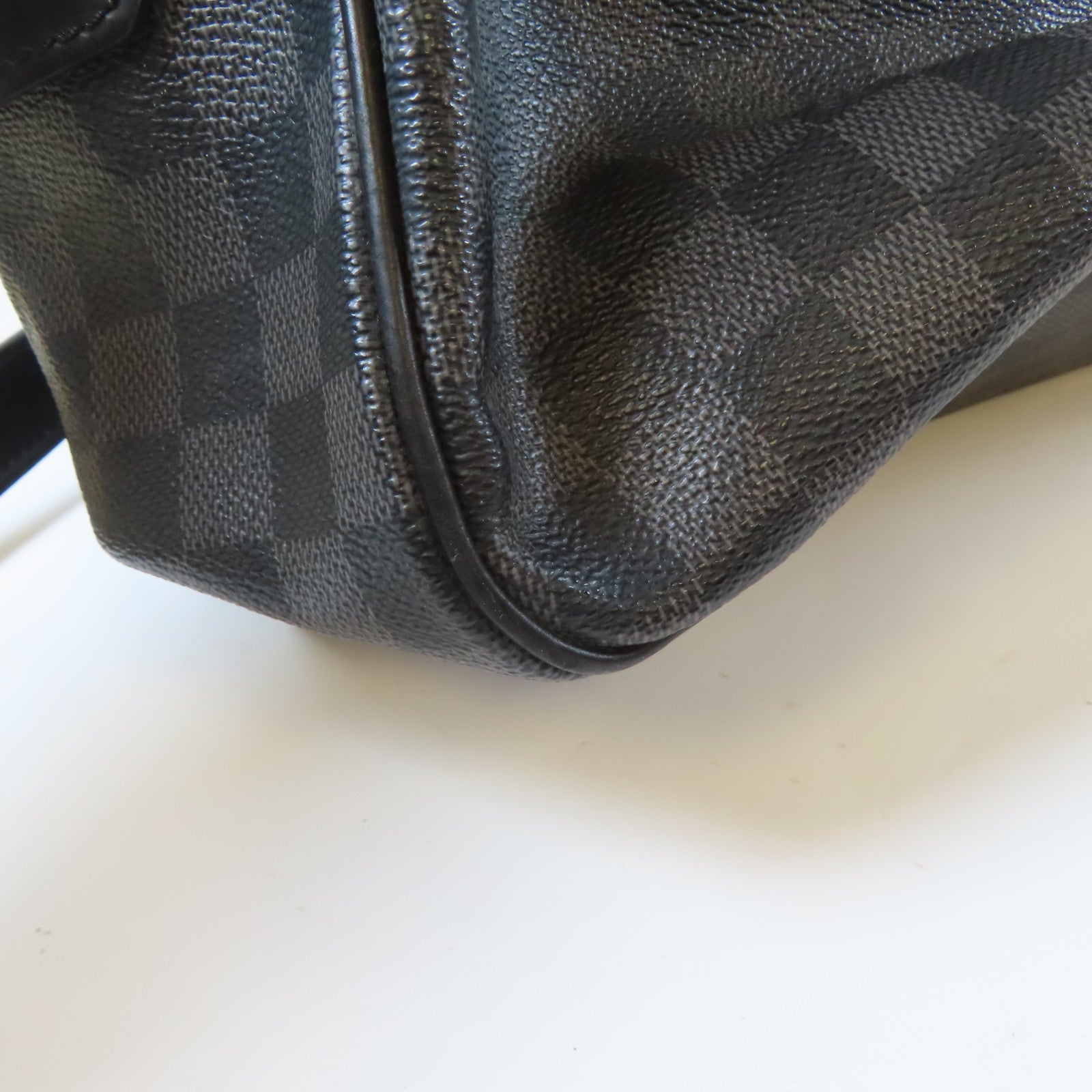 LOUIS VUITTON Damier Graphite Io Shoulder bag銀扣肩背袋黑色